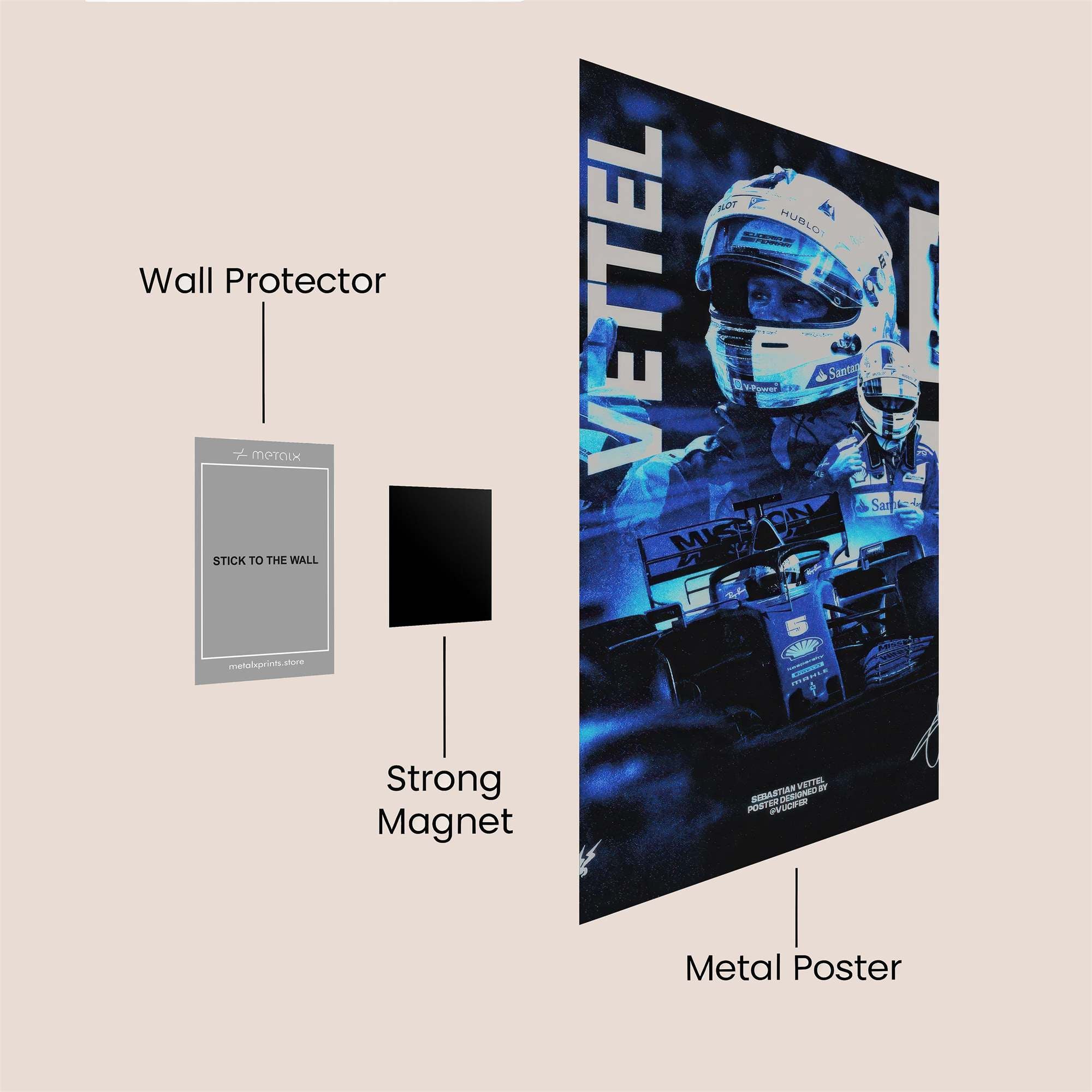 Vettel Victorious Safe Wall Magnetic / M