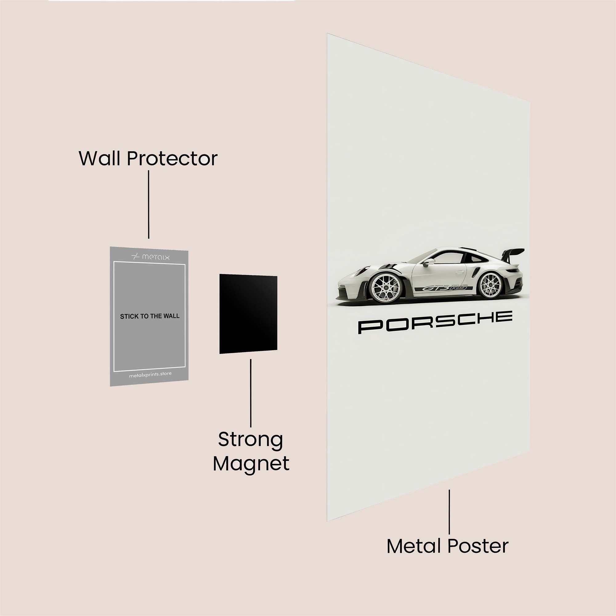 Porsche Elegance Safe Wall Magnetic / M