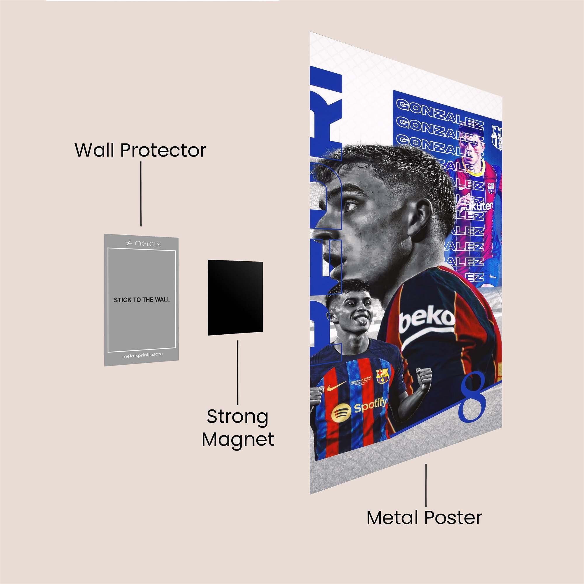 Pedri Passionate Safe Wall Magnetic / M