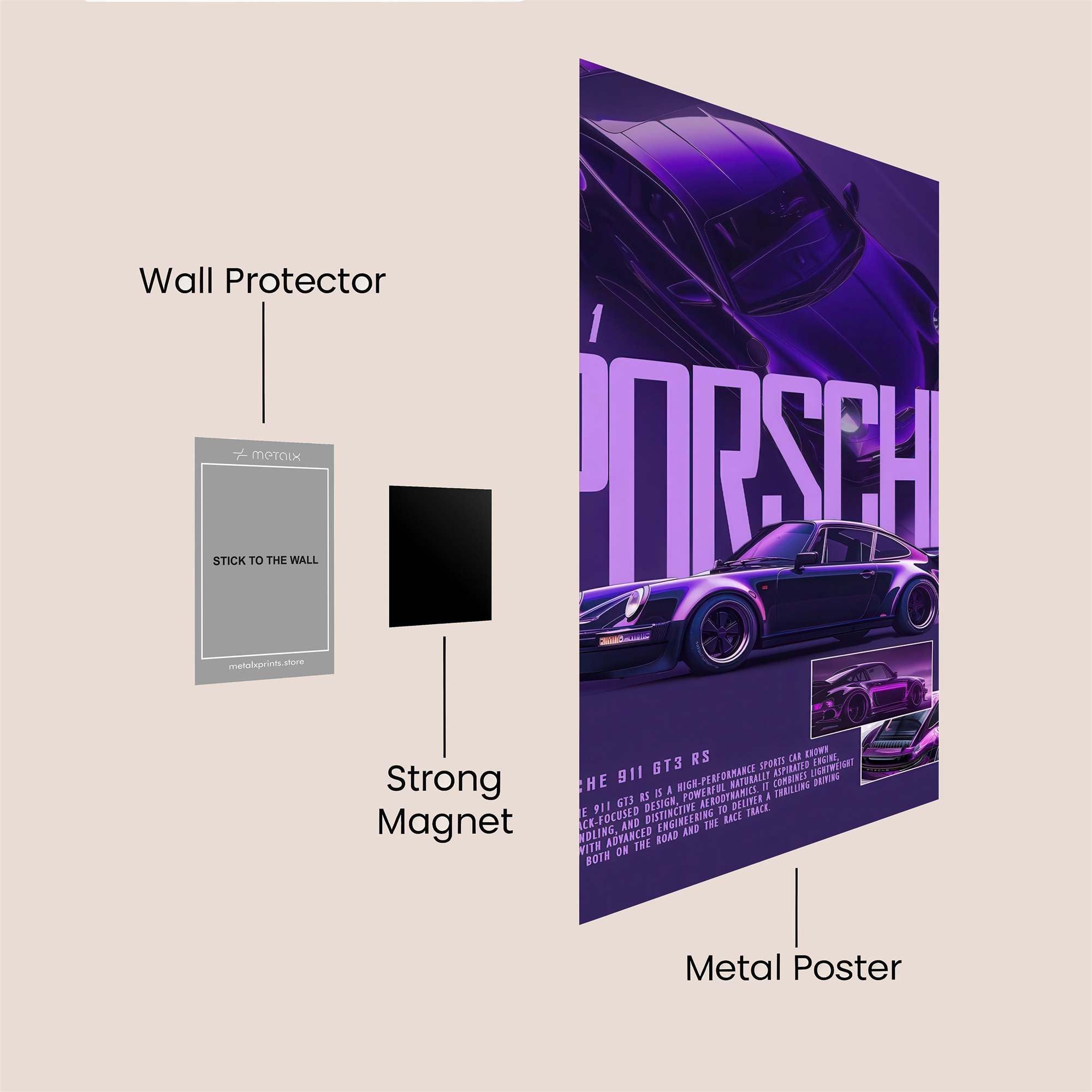 Porsche Elegance Safe Wall Magnetic / M
