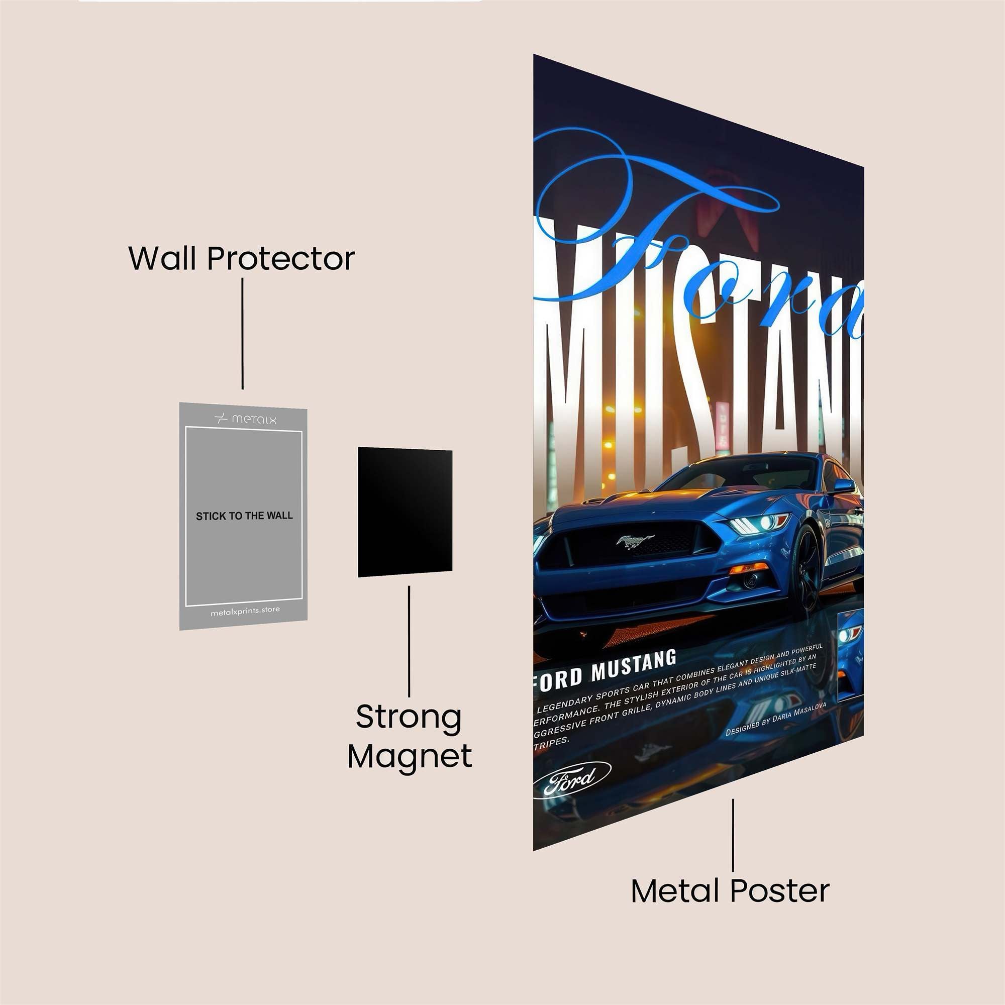 Mustang Majestic Safe Wall Magnetic / M