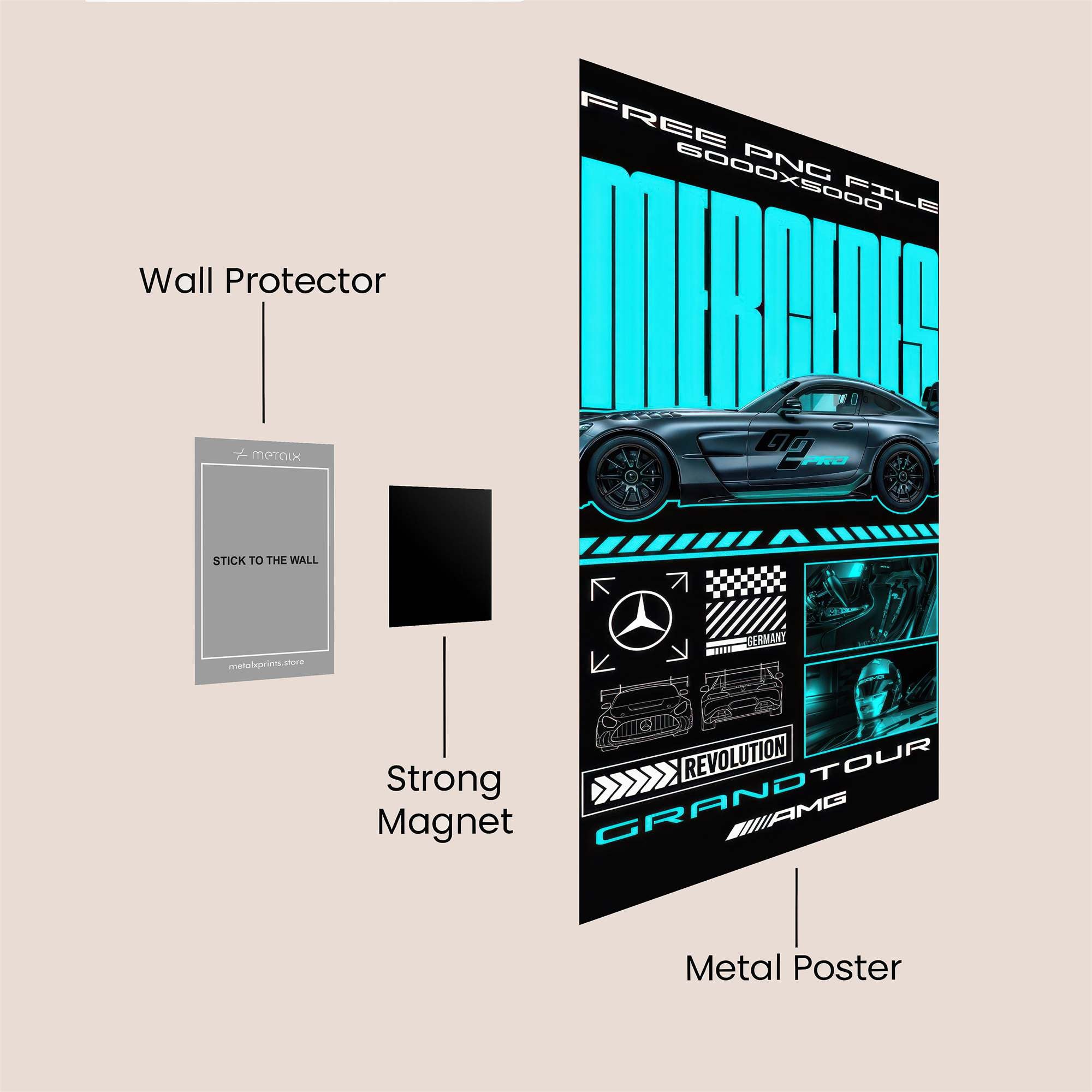 Mercedes Majestic Safe Wall Magnetic / M