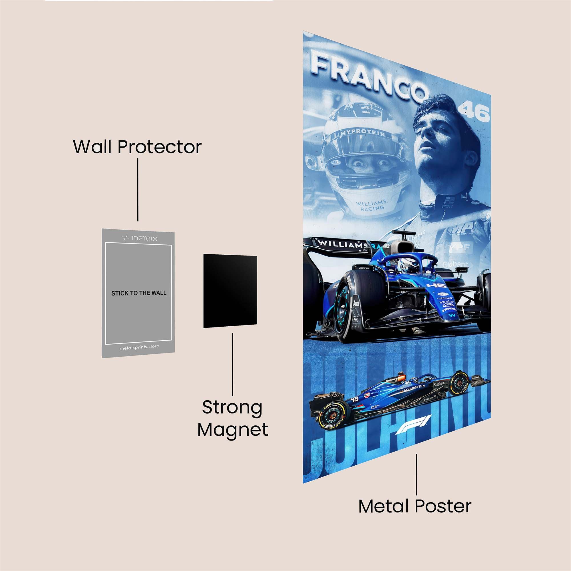 Franco Fierce Safe Wall Magnetic / M