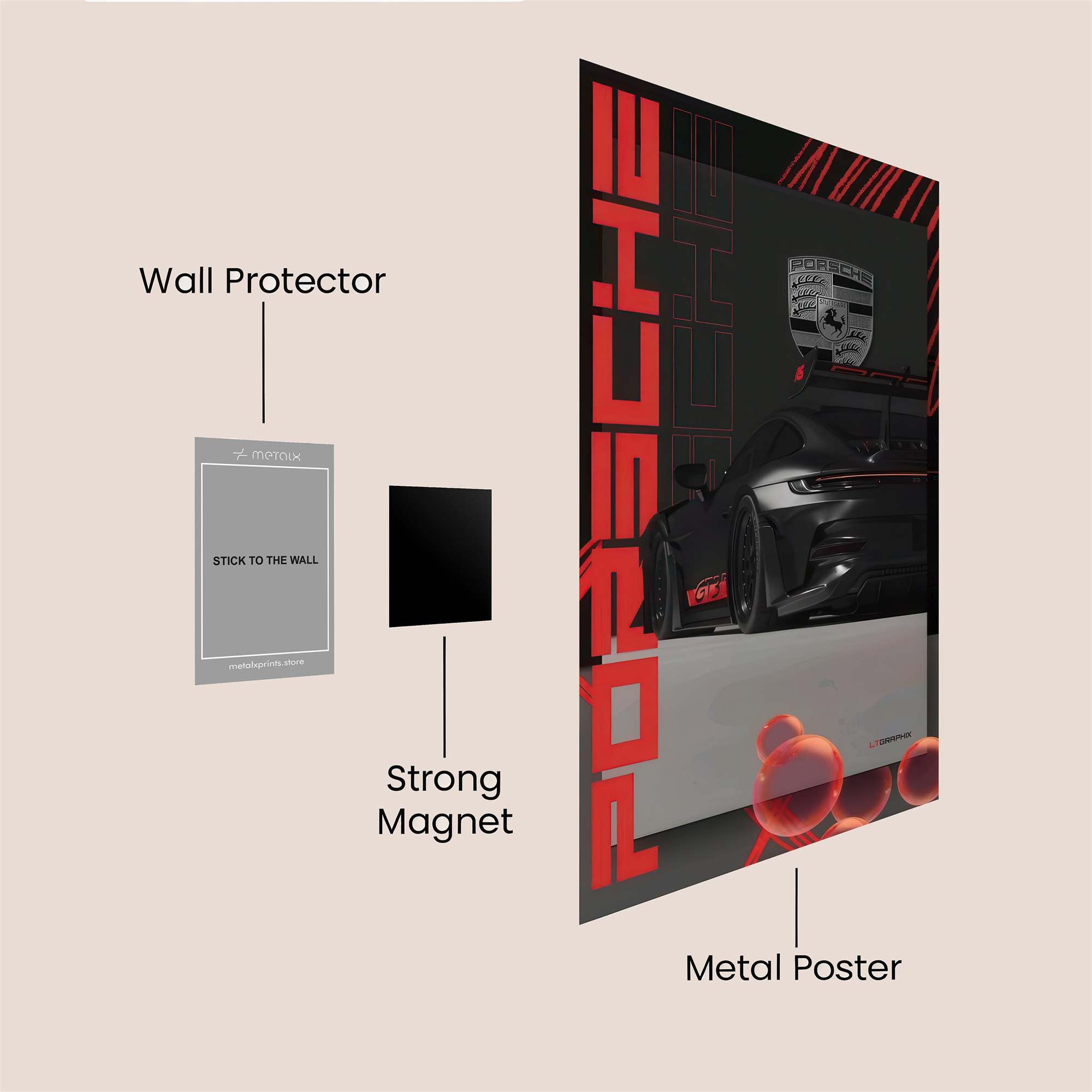 Porsche Dynamic Safe Wall Magnetic / M