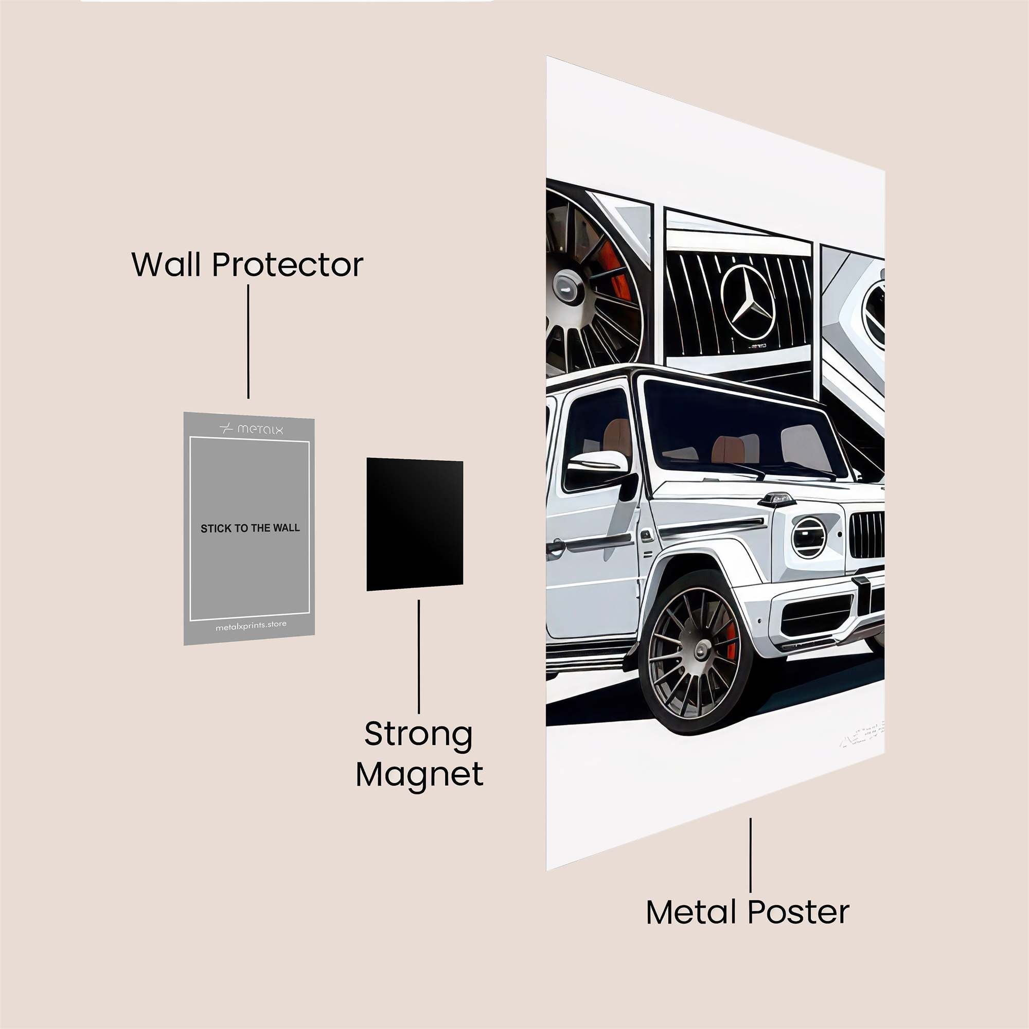 Mercedes Majestic Safe Wall Magnetic / M