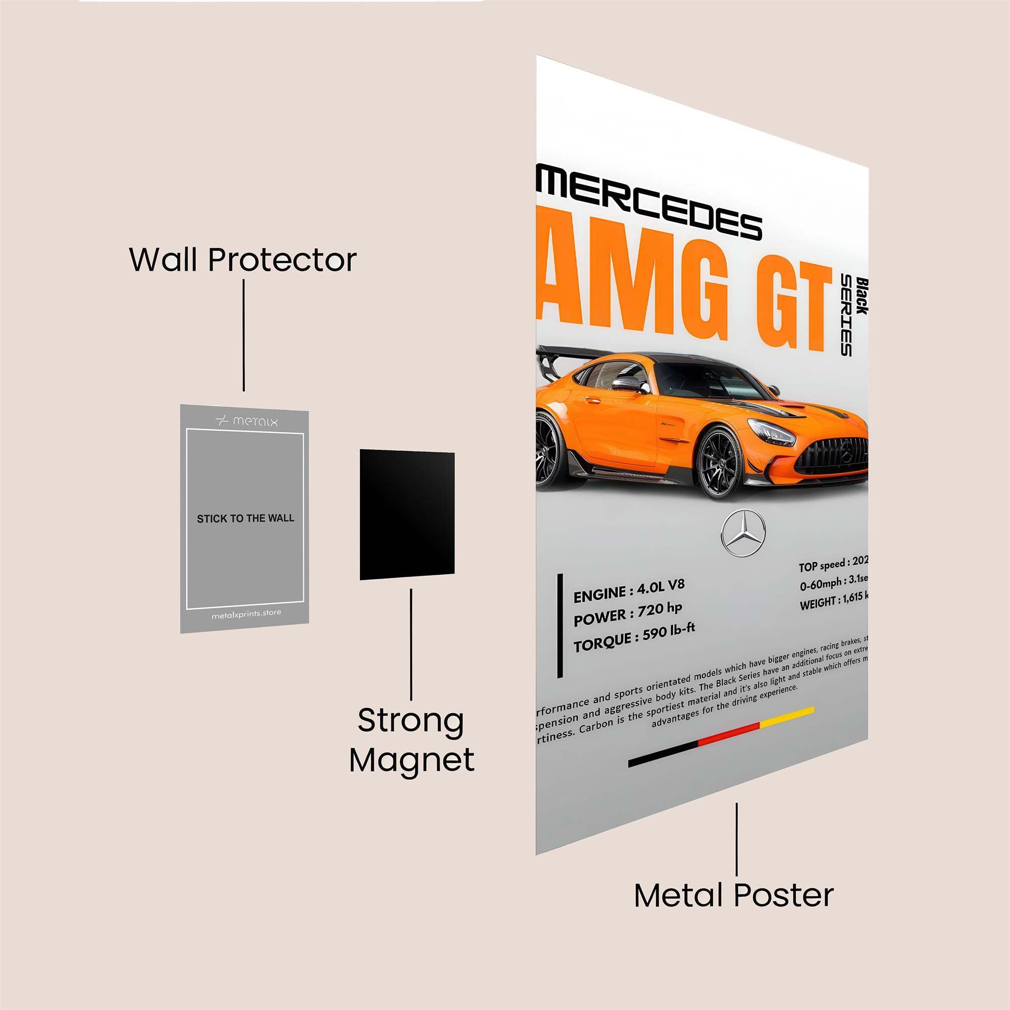 Mercedes Menace Safe Wall Magnetic / M