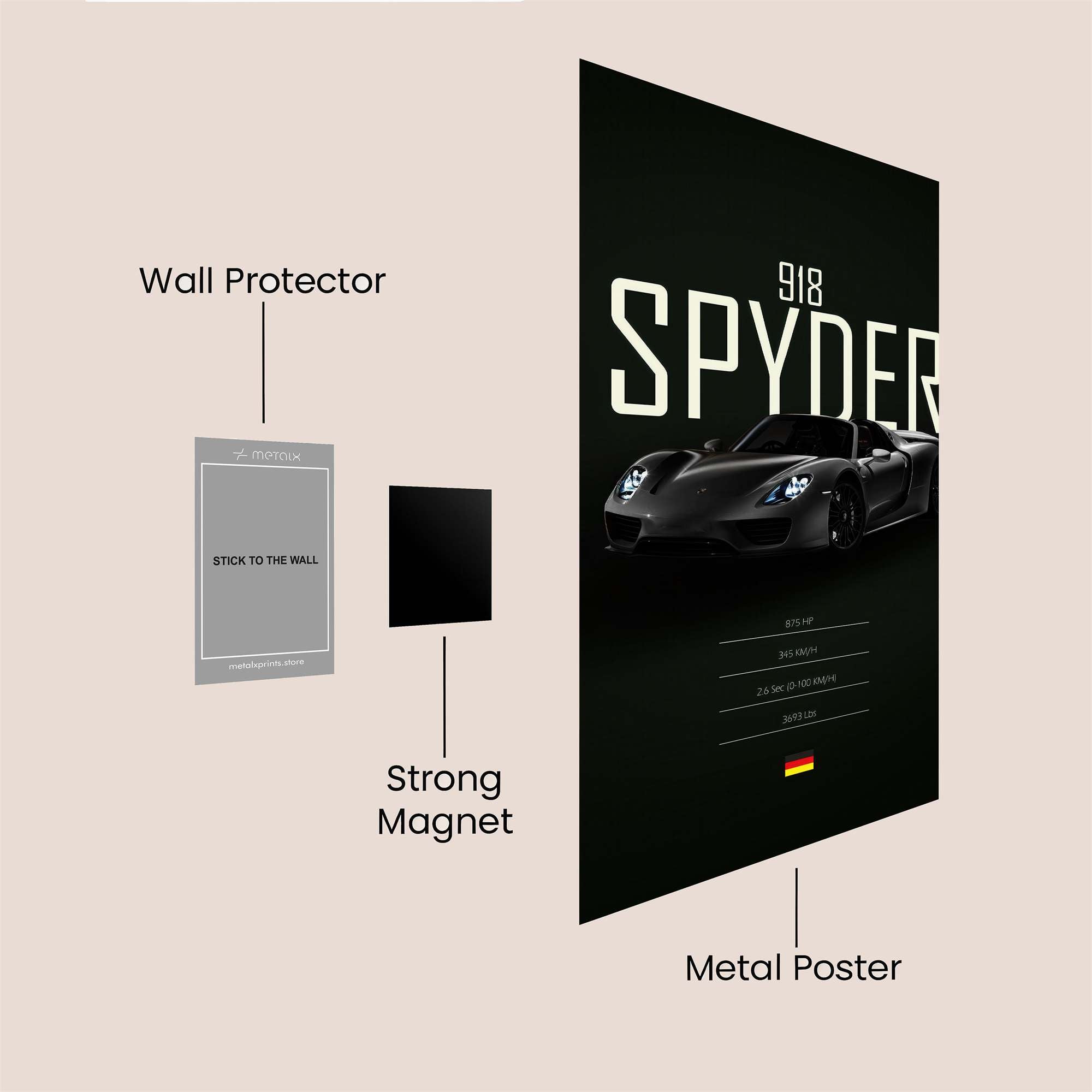 Porsche Enigmatic Safe Wall Magnetic / M