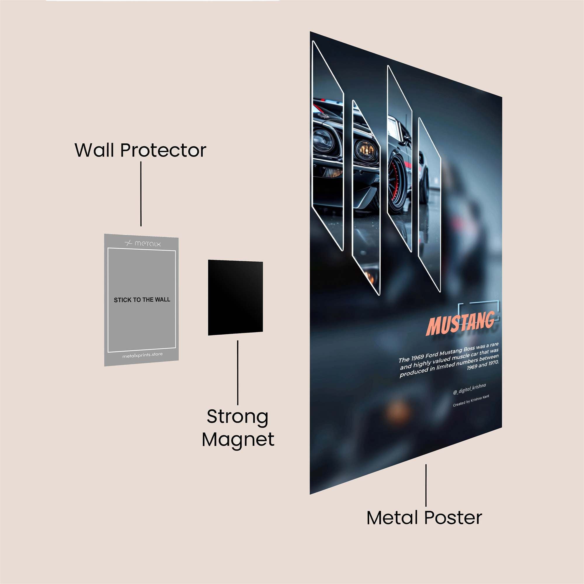 Mustang Legend Safe Wall Magnetic / M