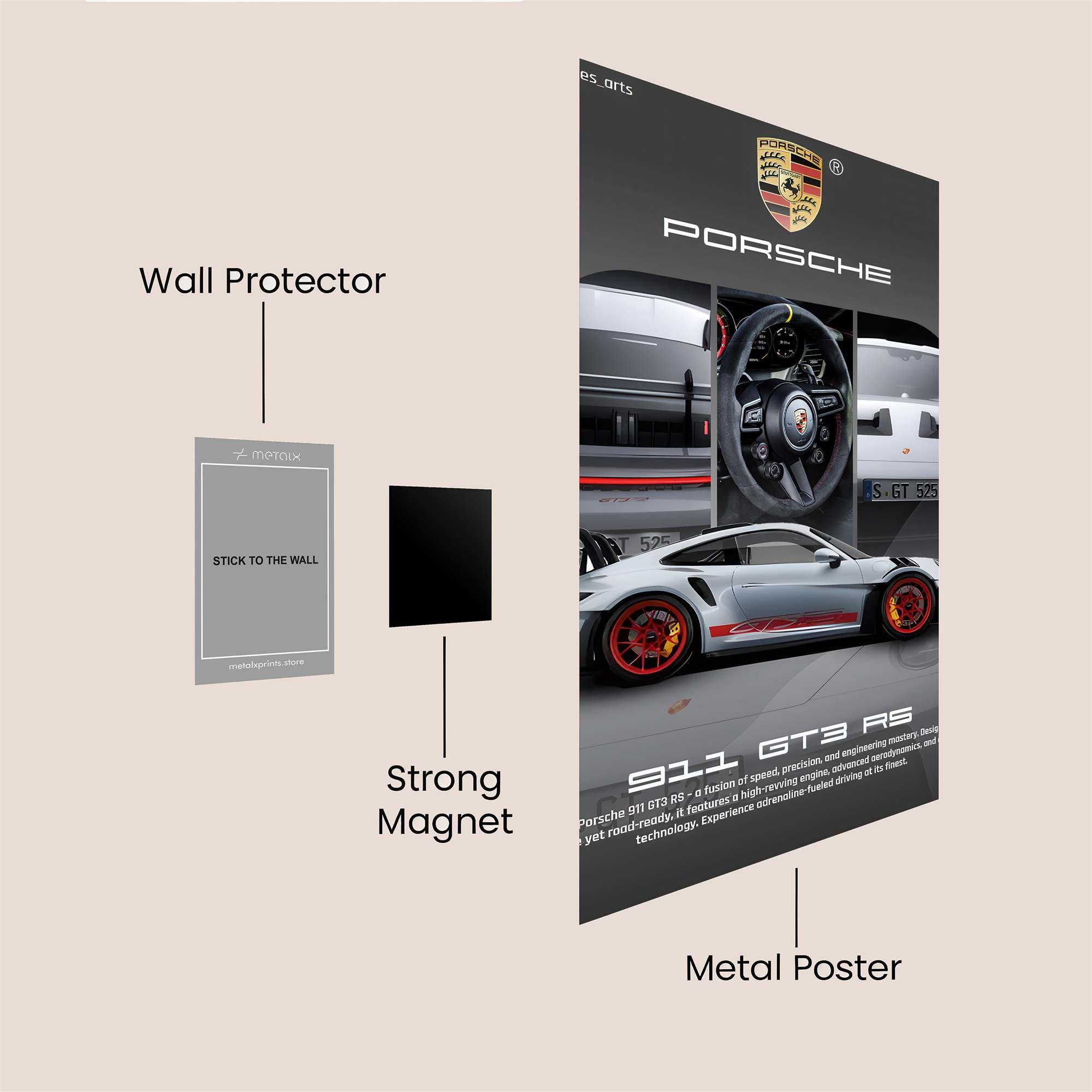 Porsche Elegance Safe Wall Magnetic / M