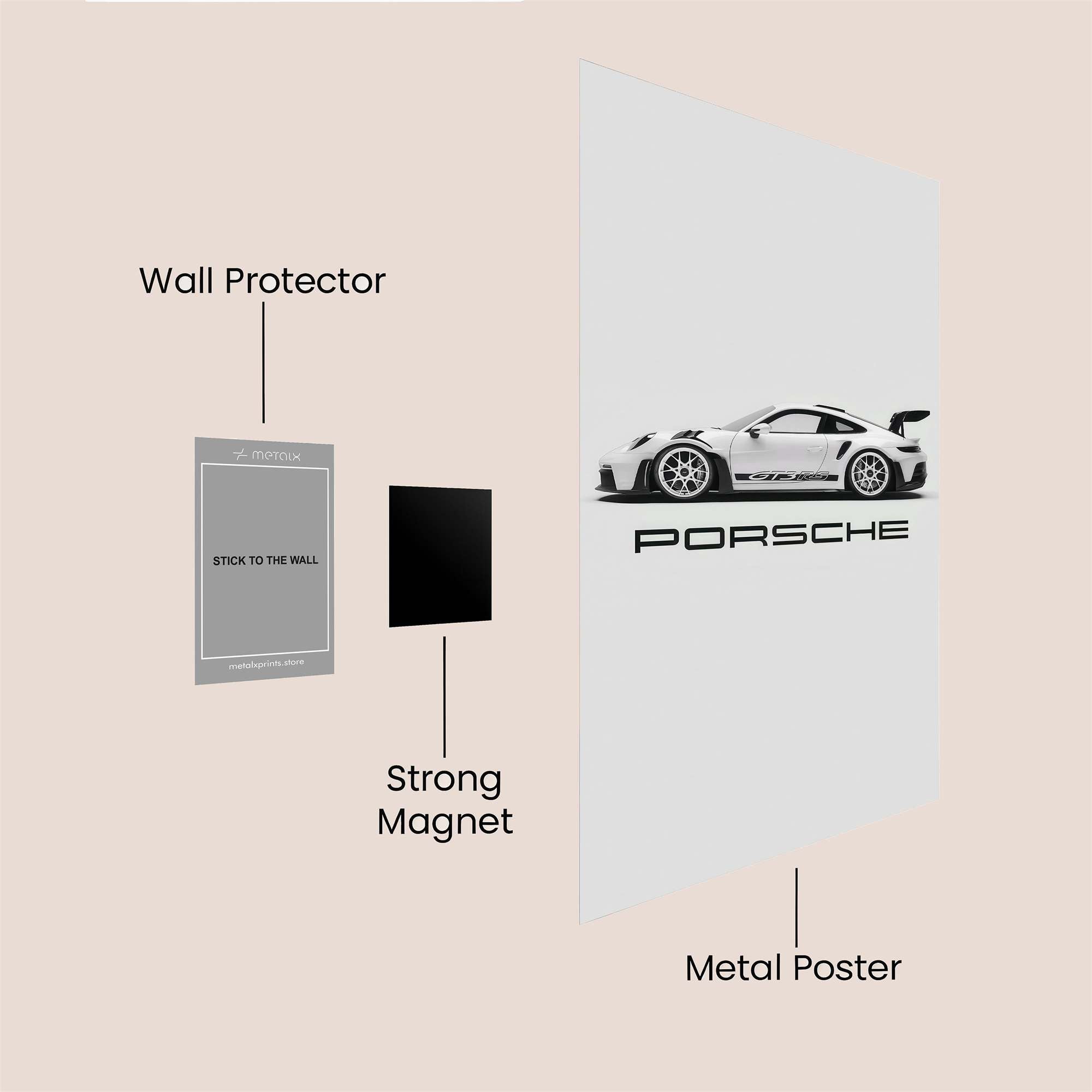 Porsche Poised Safe Wall Magnetic / M