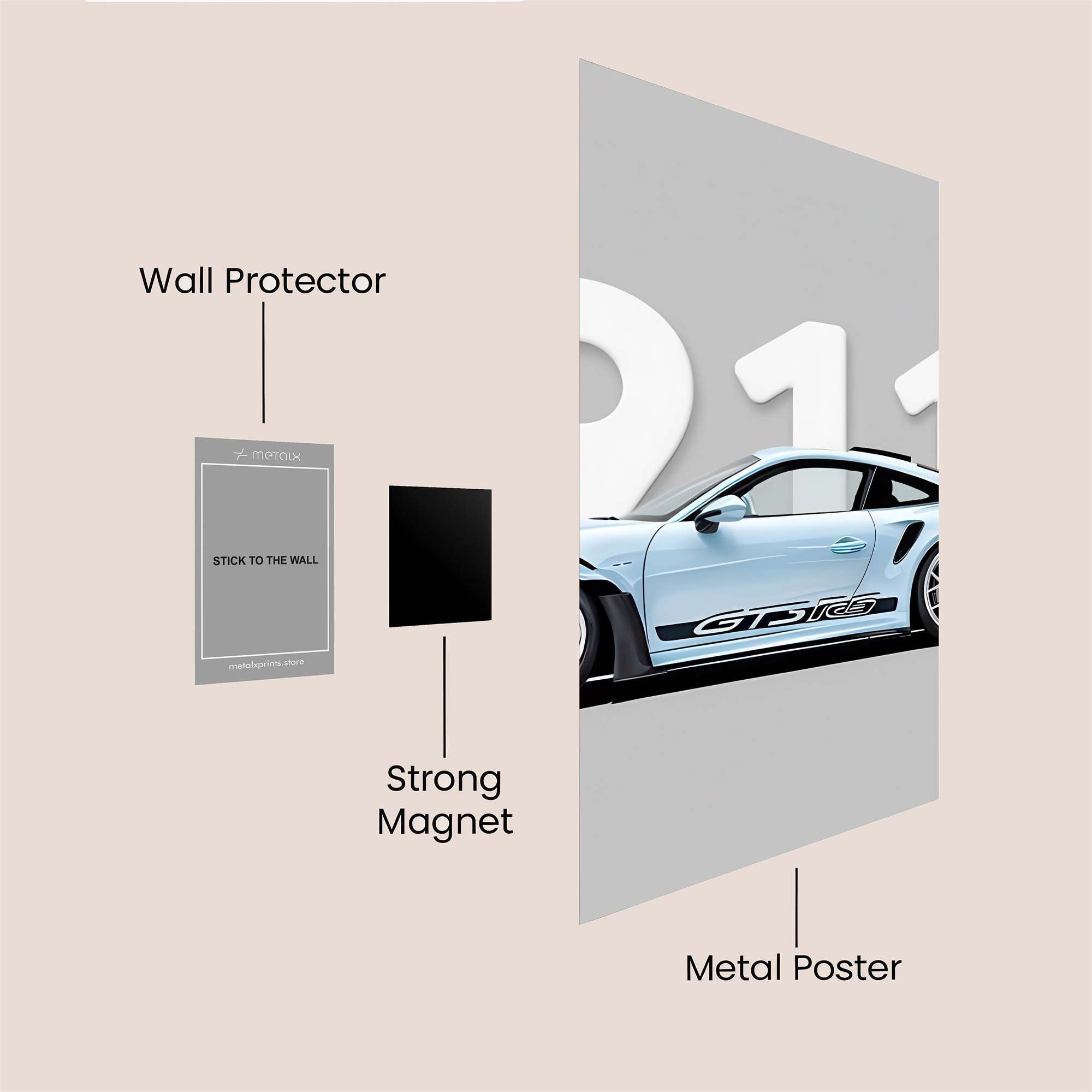 Porsche Elegance Safe Wall Magnetic / M