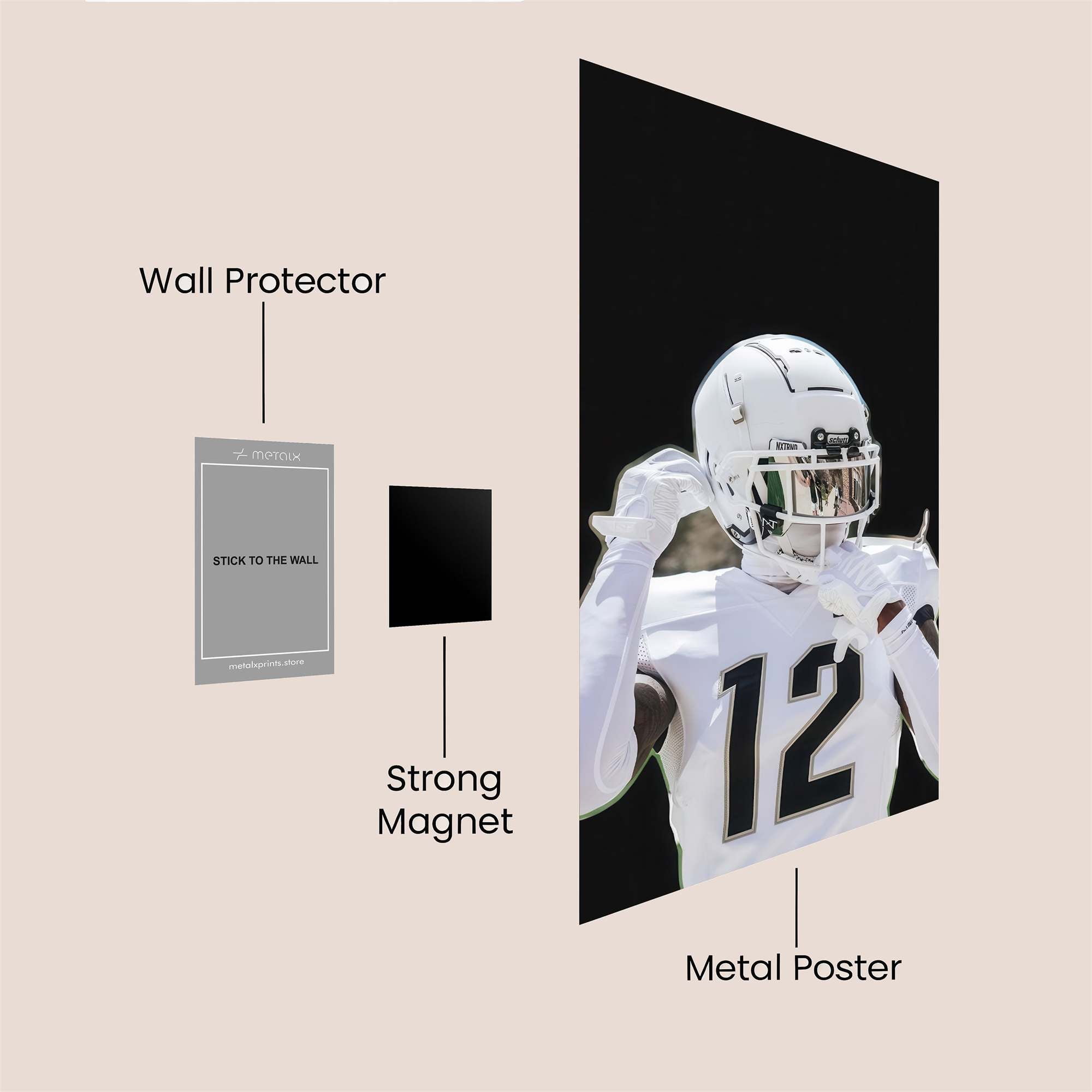 Player Poised Safe Wall Magnetic / M