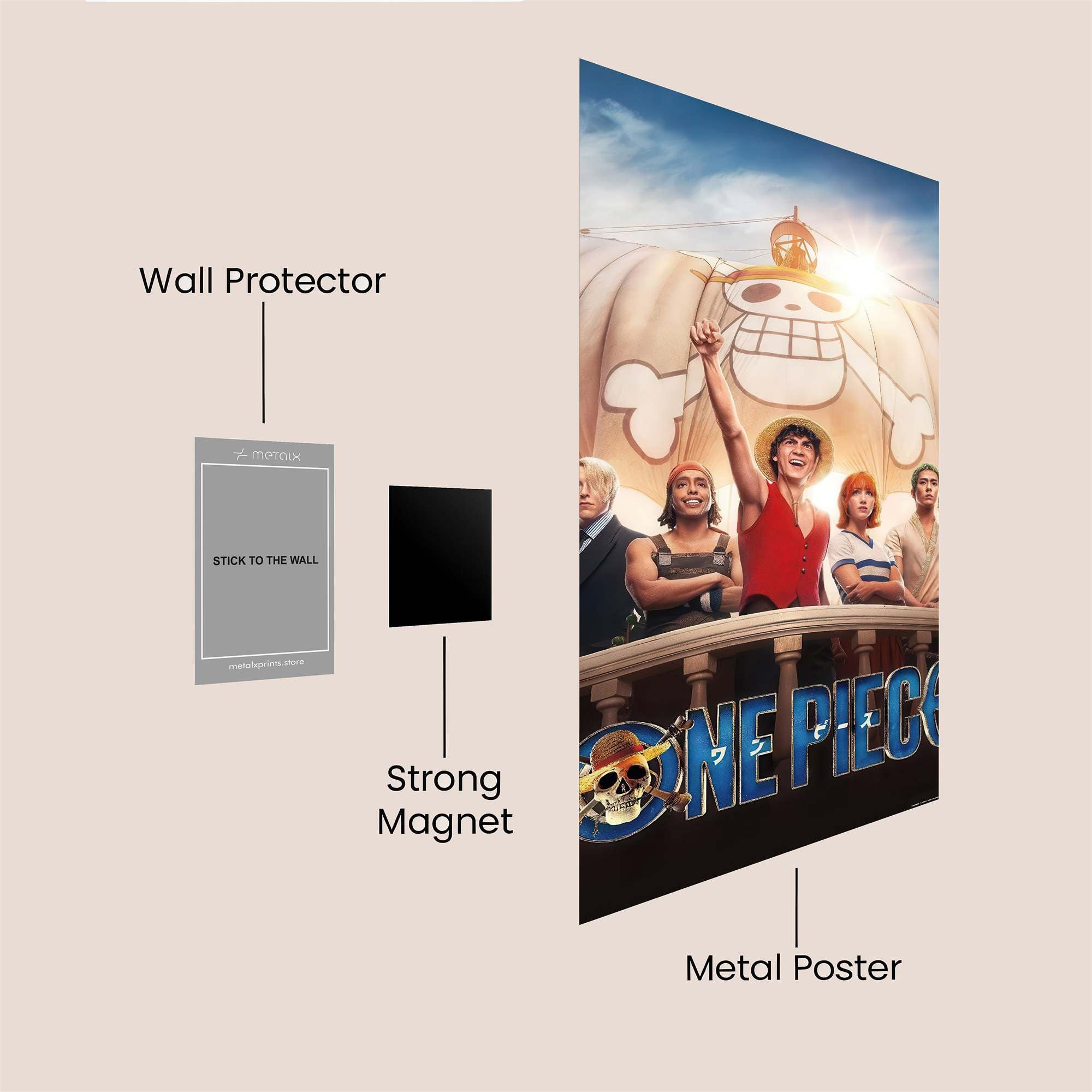 Luffy Triumphant Safe Wall Magnetic / M