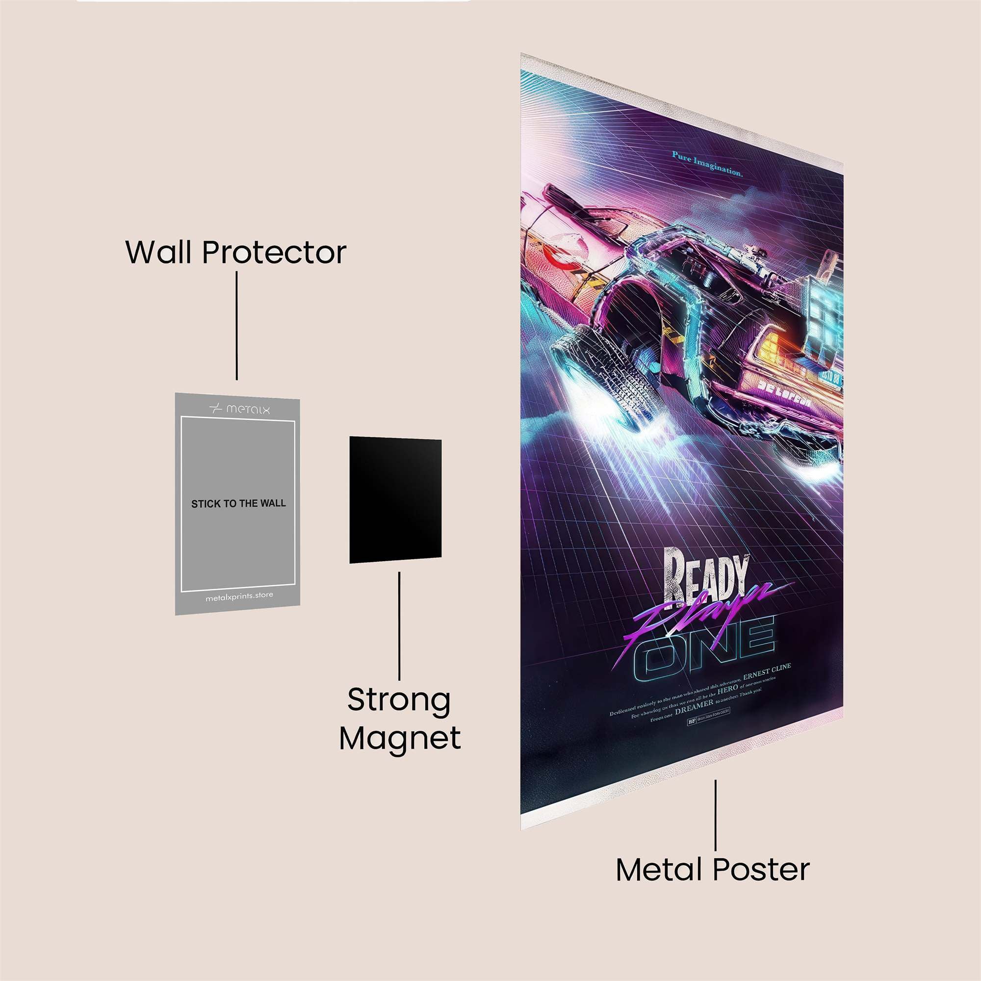 Delorean Dream Safe Wall Magnetic / M