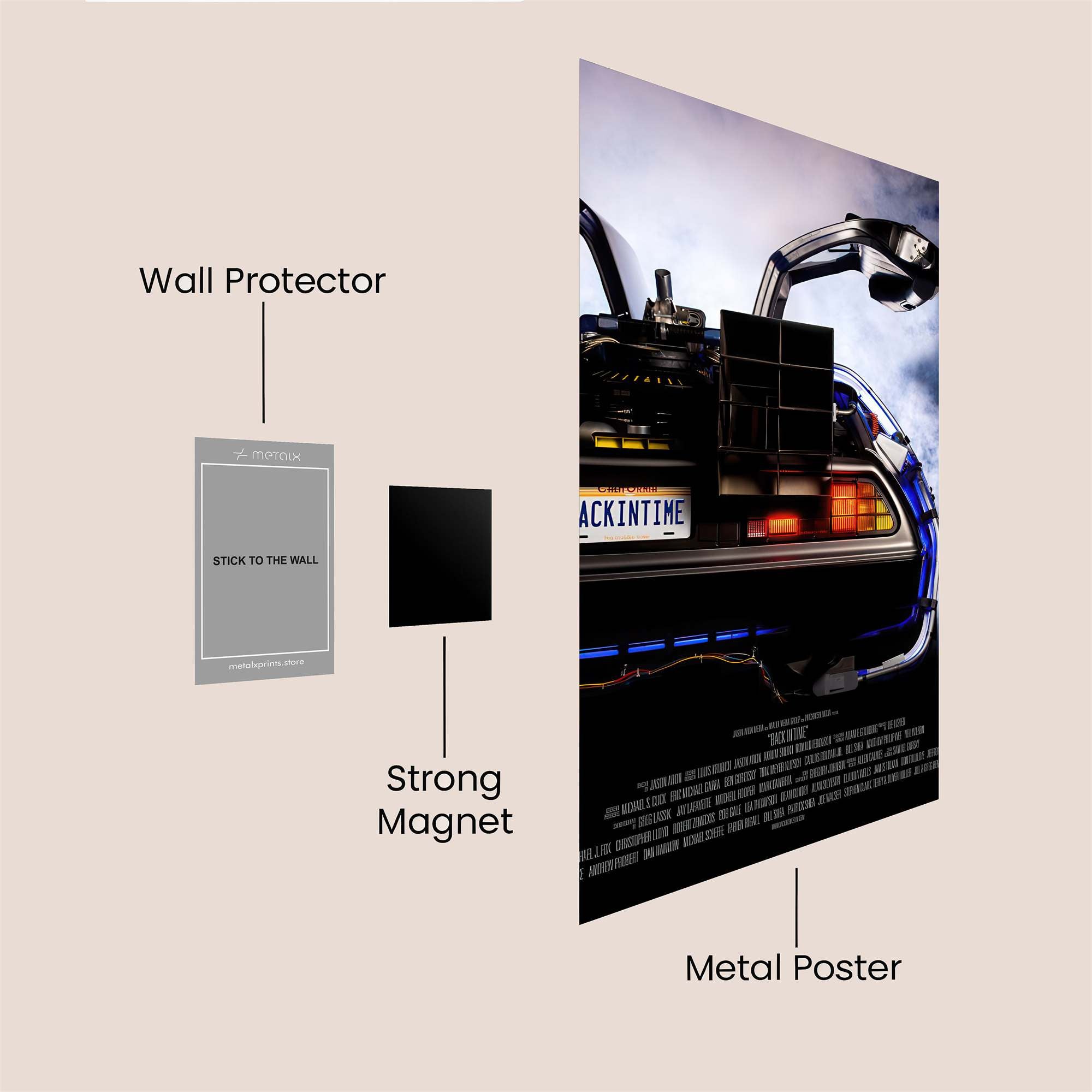 Delorean Dream Safe Wall Magnetic / M