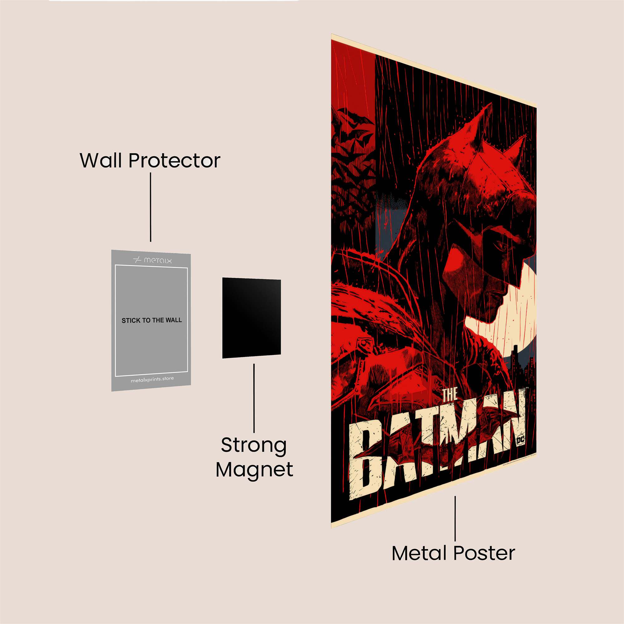 Batman Brooding Safe Wall Magnetic / M