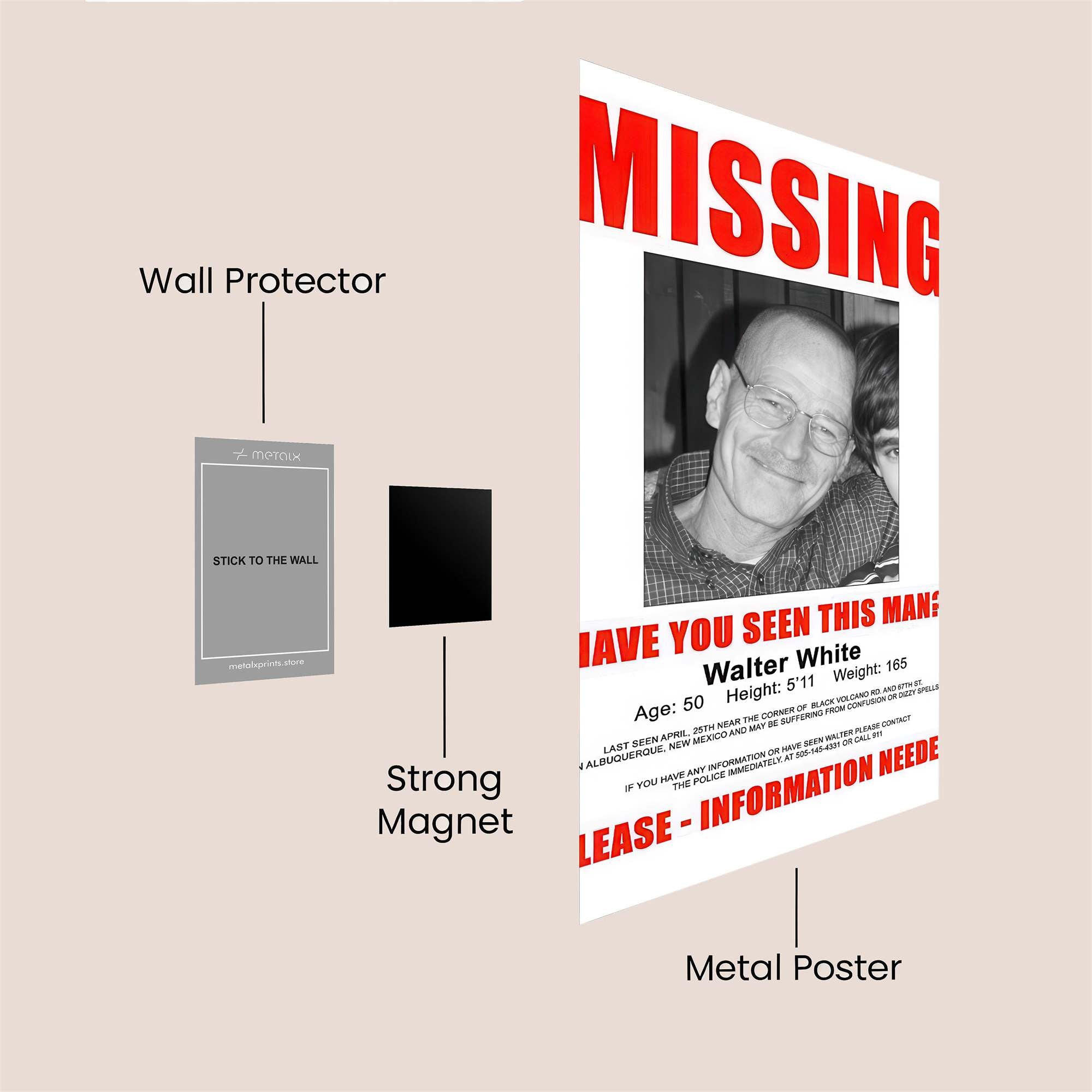 Walter Desperate Safe Wall Magnetic / M