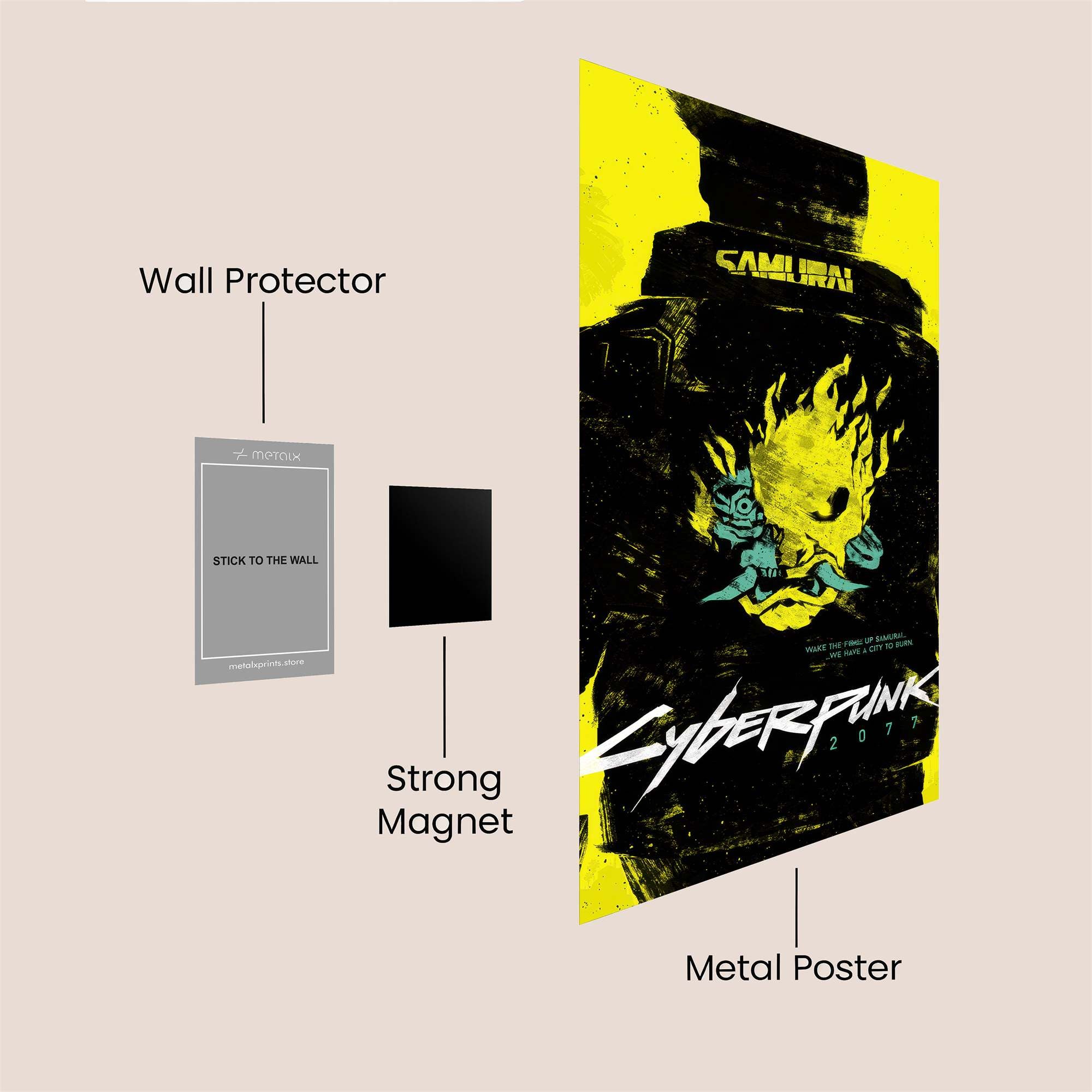 Samurai Blaze Safe Wall Magnetic / M