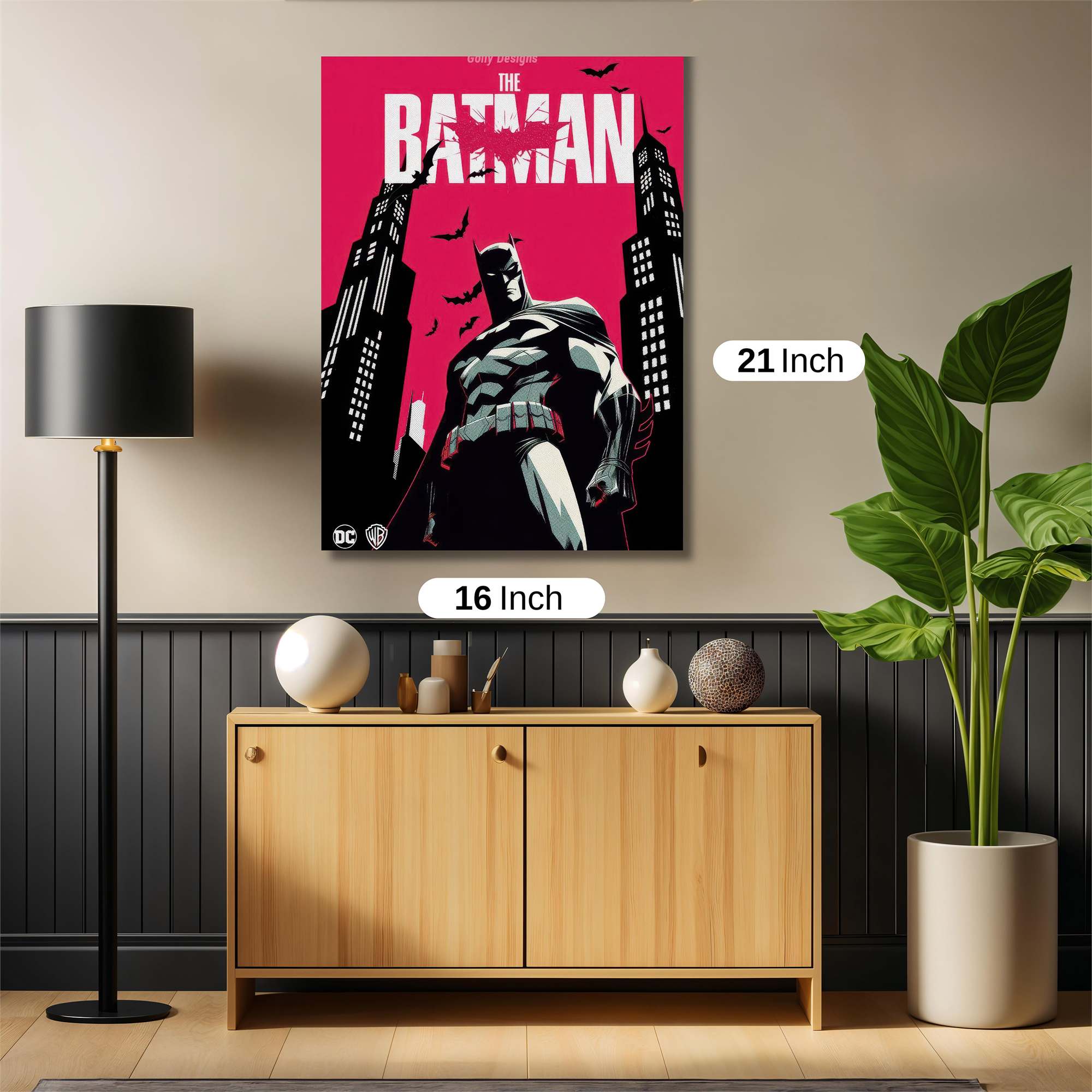 Batman Brooding Safe Wall Magnetic / M