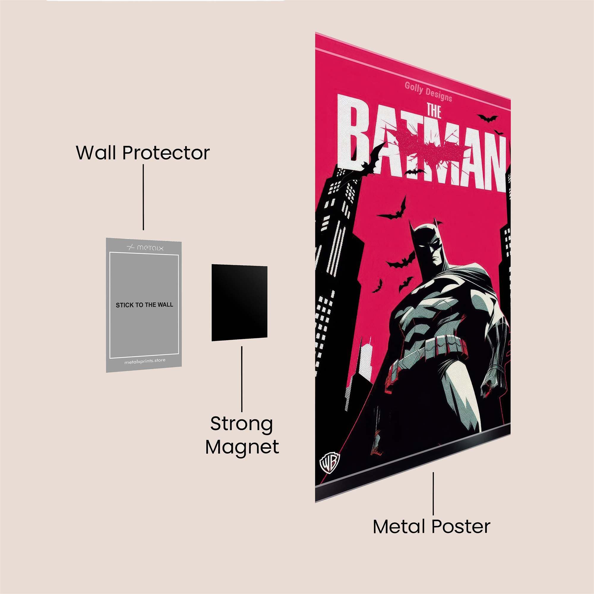 Batman Brooding Safe Wall Magnetic / M