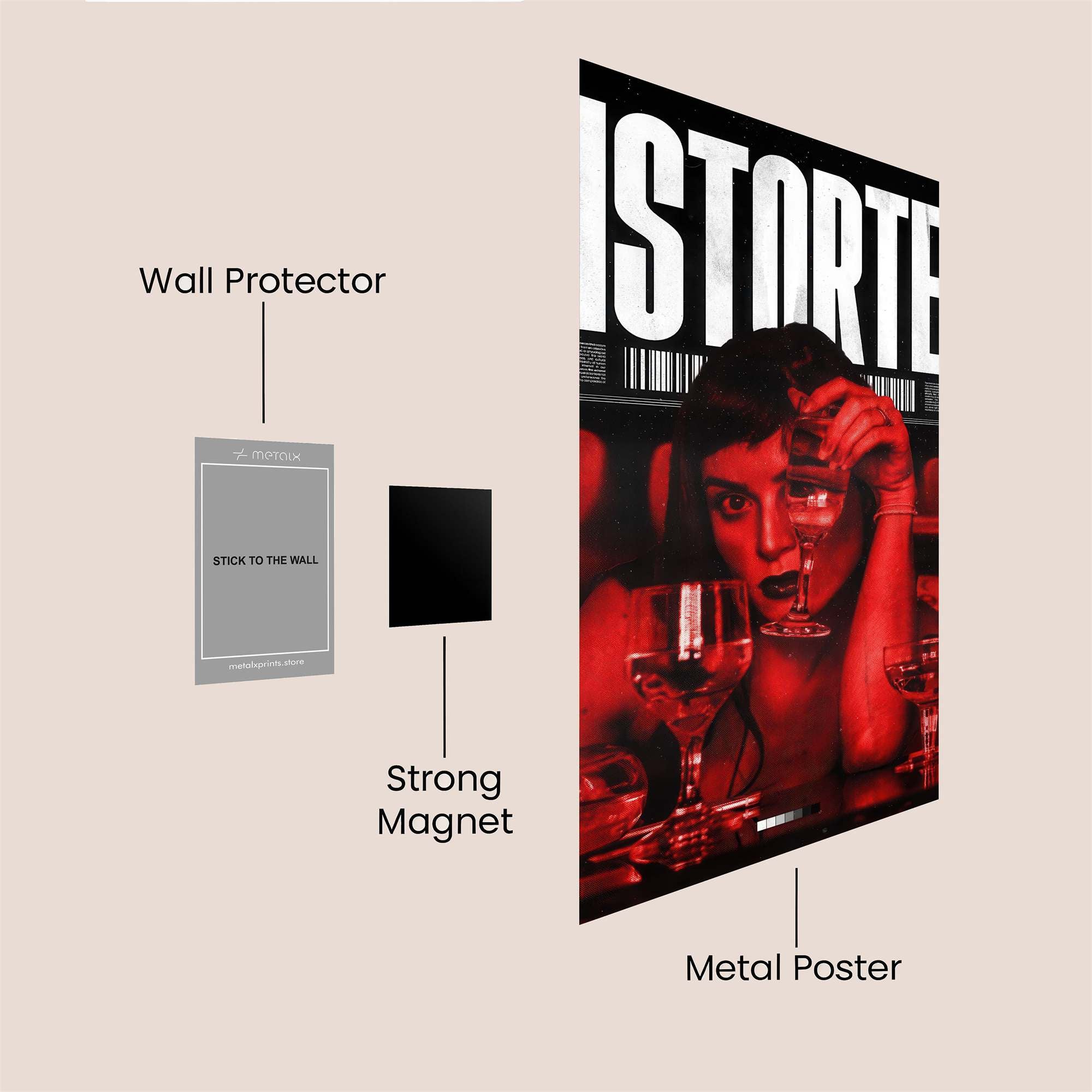 Distorted Despair Safe Wall Magnetic / M