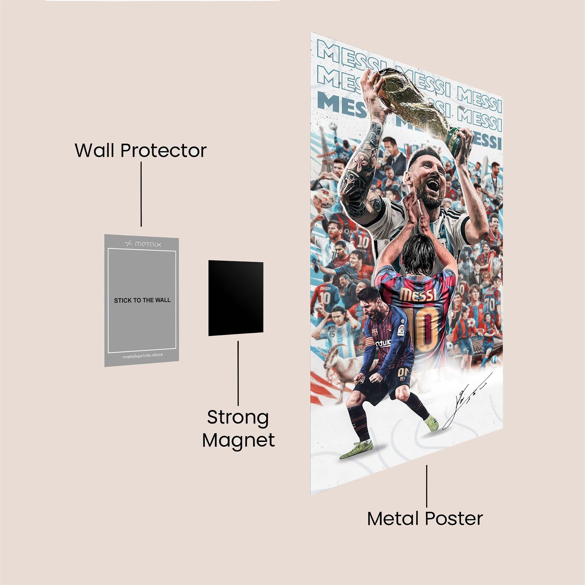 Messi Triumphant Safe Wall Magnetic / M