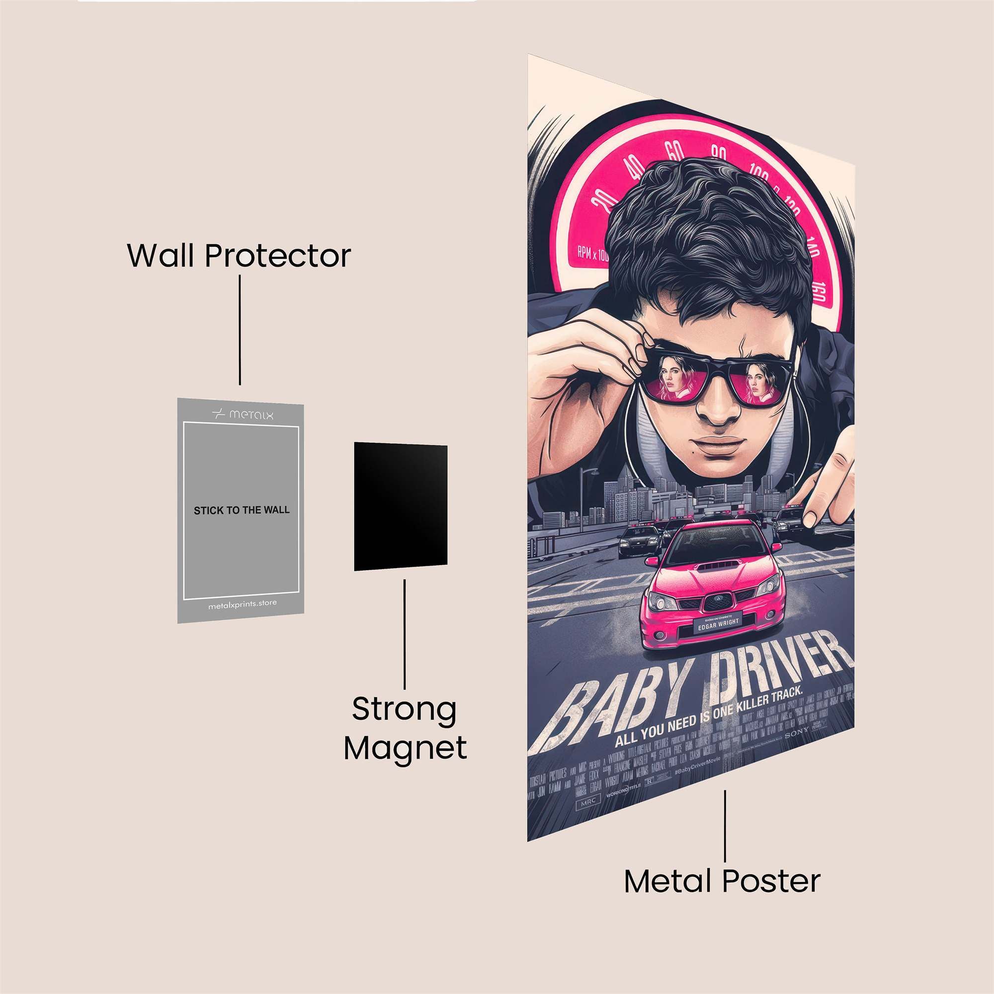 Baby Driver Safe Wall Magnetic / M