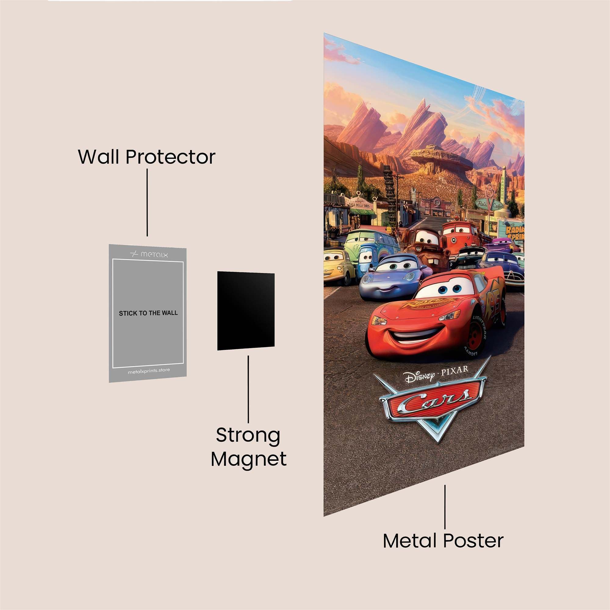 Cars Cheerful Safe Wall Magnetic / M