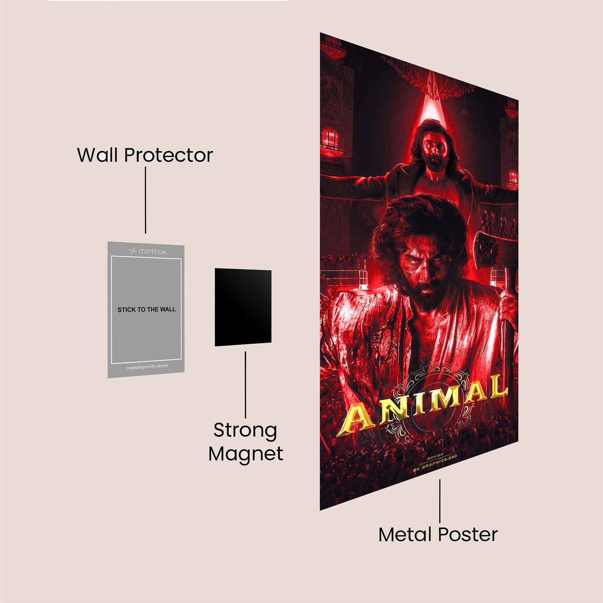 Allu Arjun's Rage Safe Wall Magnetic / M