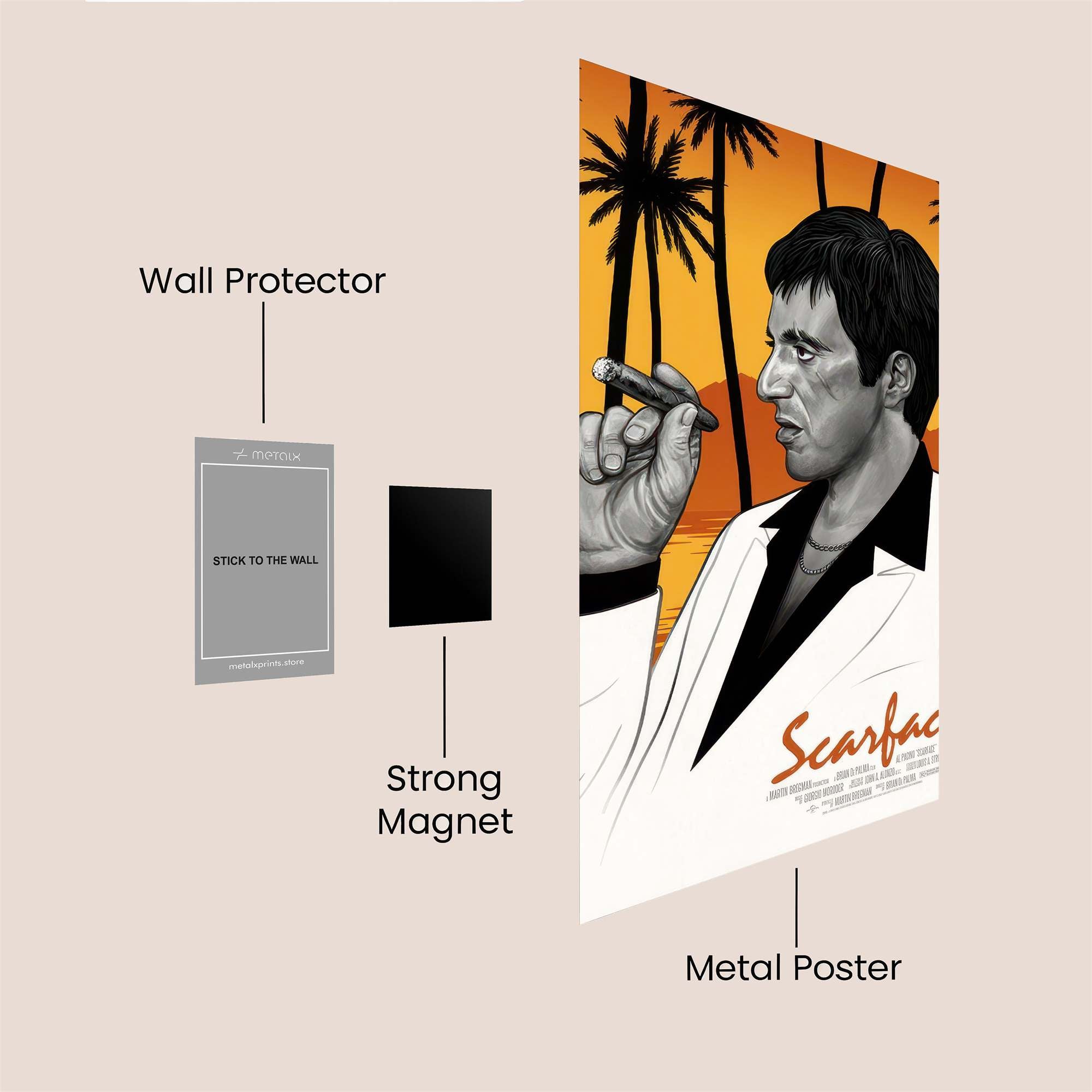Scarface Sunset Safe Wall Magnetic / M