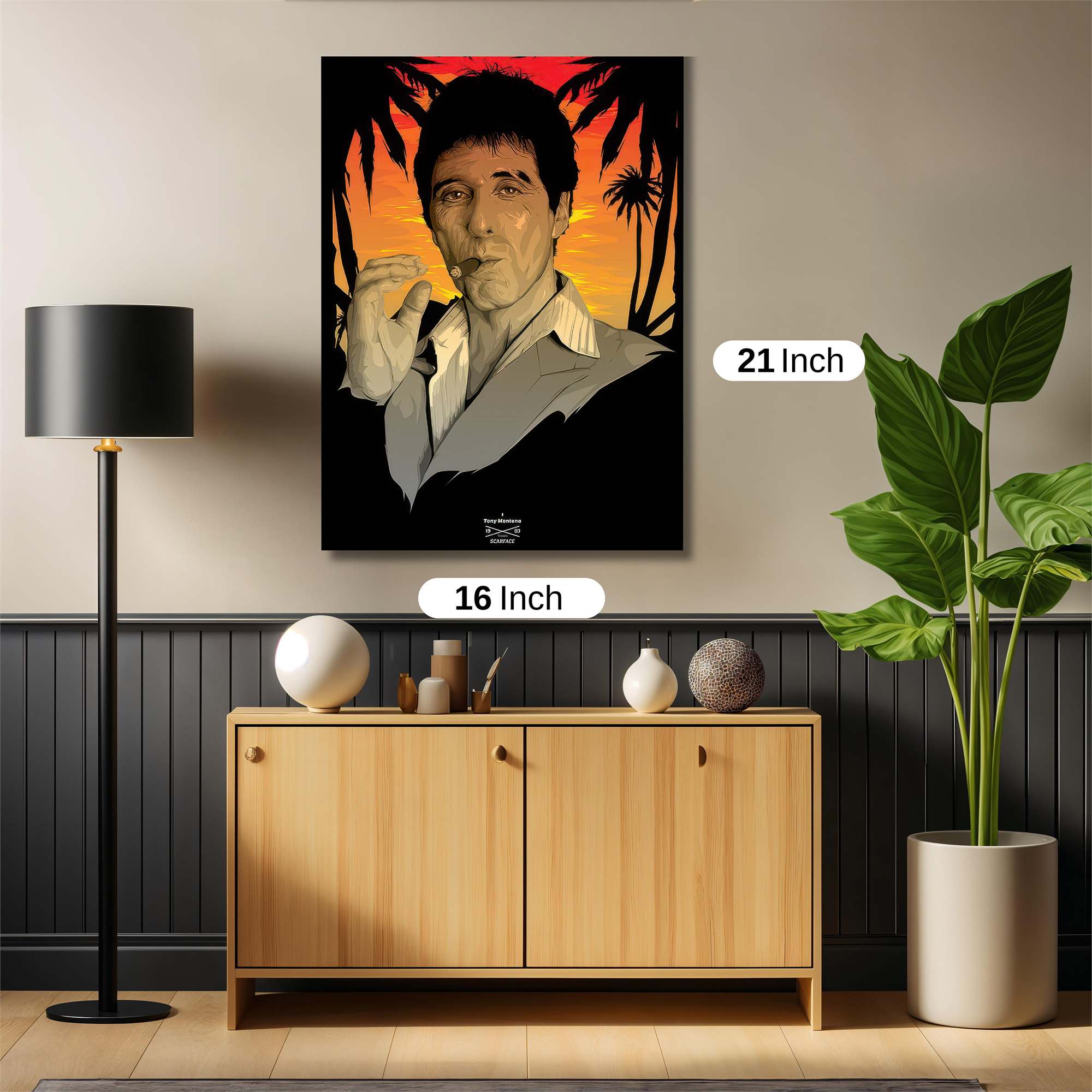Scarface Sunset Safe Wall Magnetic / M