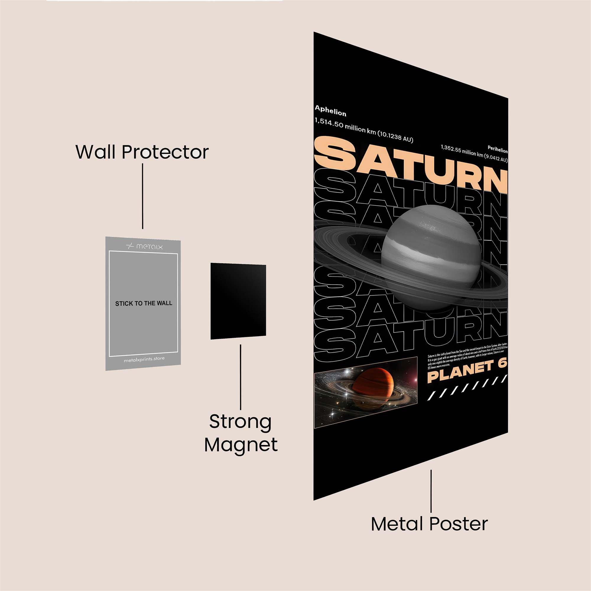 Saturn Serene Safe Wall Magnetic / M