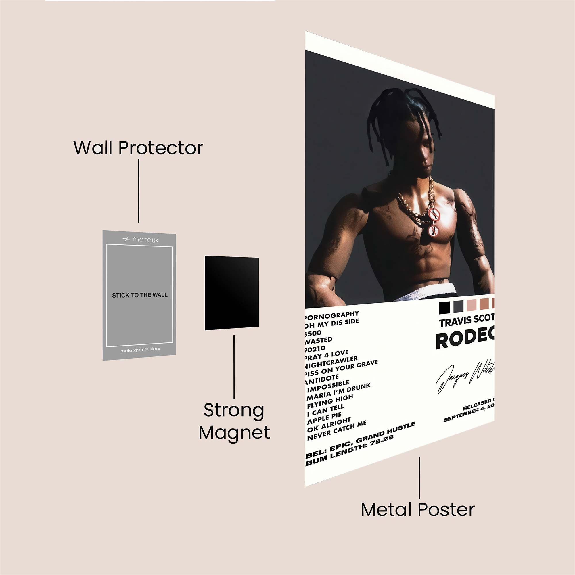 Travis Reflective Safe Wall Magnetic / M