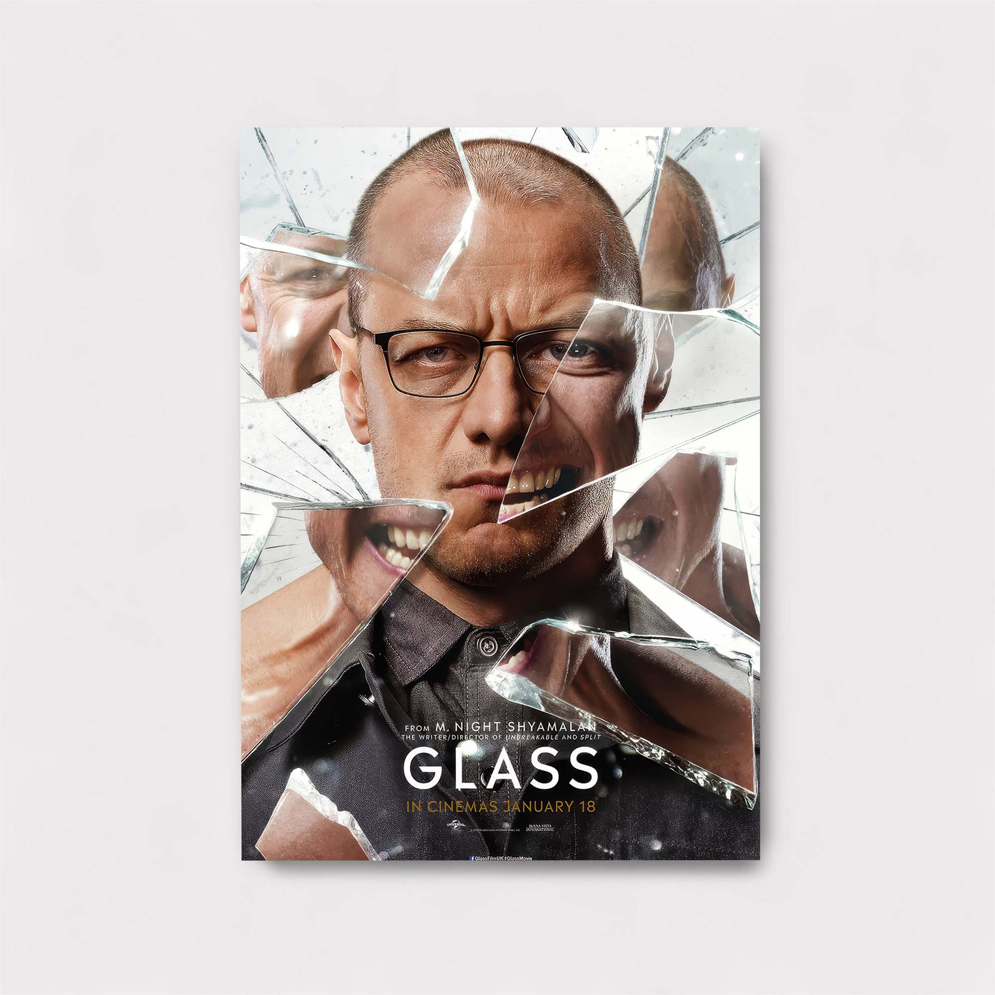 Glass Shattered Safe Wall Magnetic / M