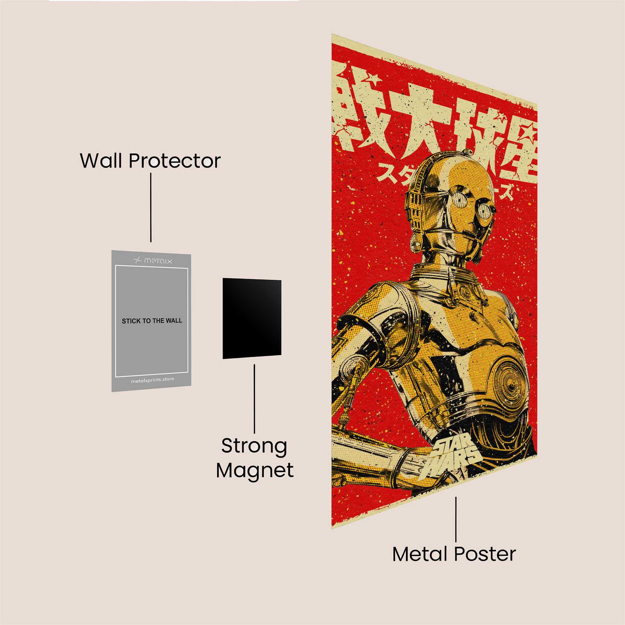 C-3PO Retro Safe Wall Magnetic / M