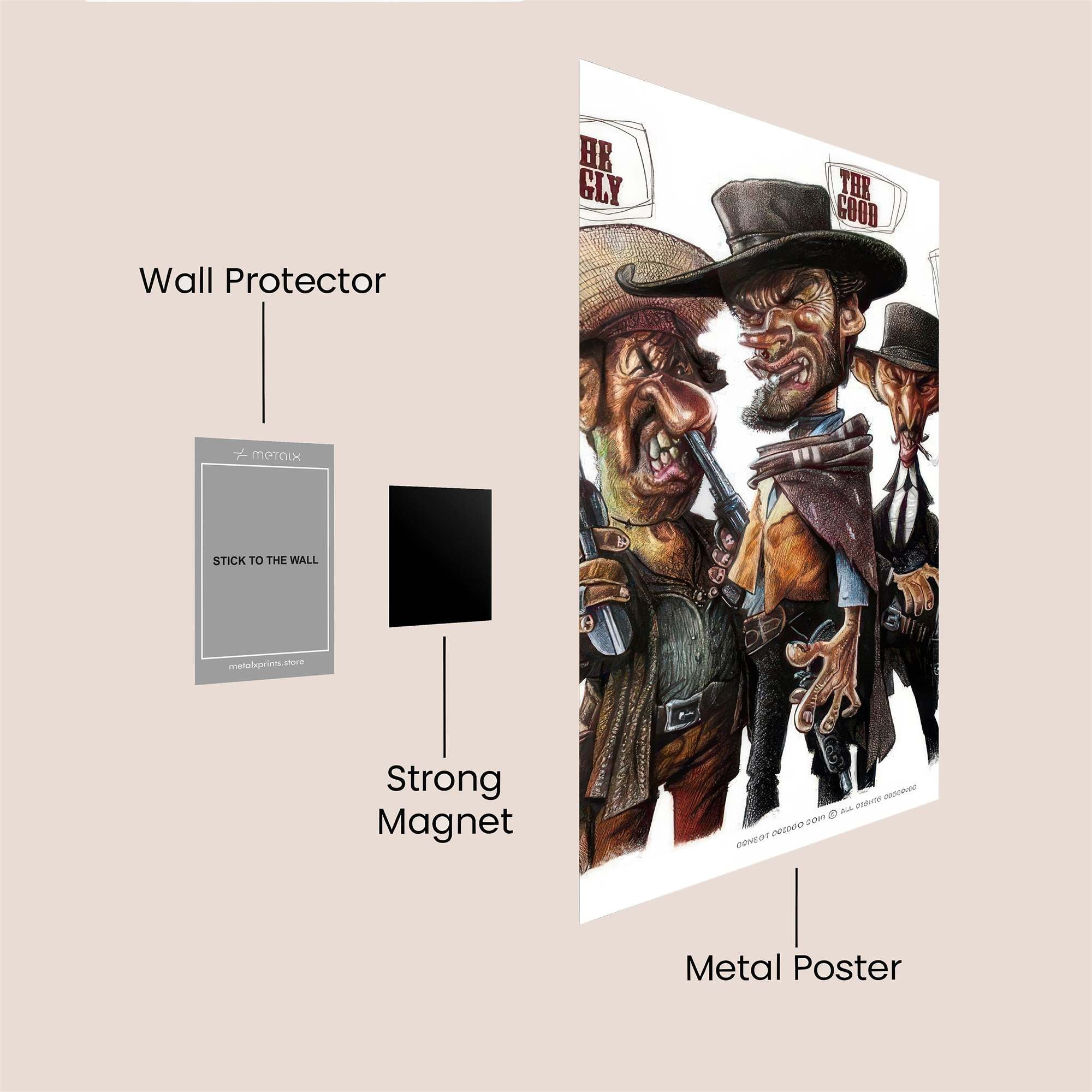 Trilogy Caricature Safe Wall Magnetic / M