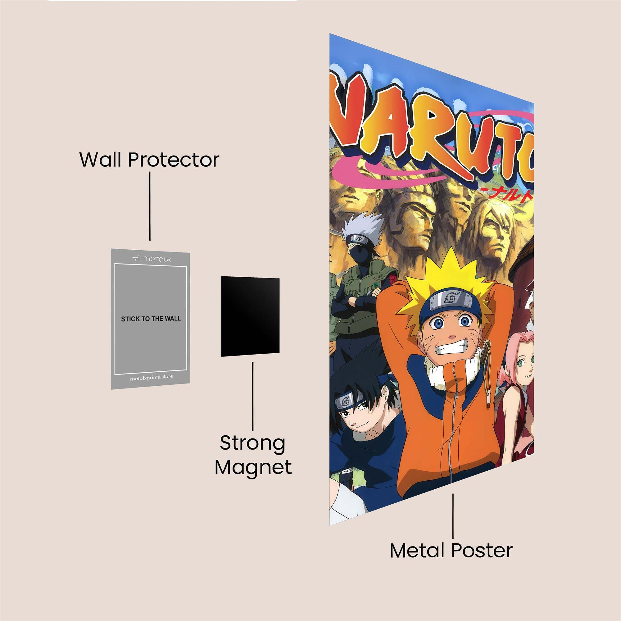 Naruto Spirited Safe Wall Magnetic / M