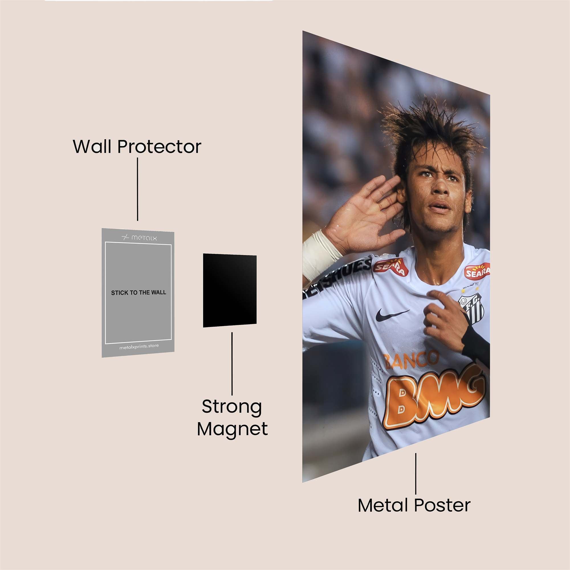Neymar Ecstatic Safe Wall Magnetic / M