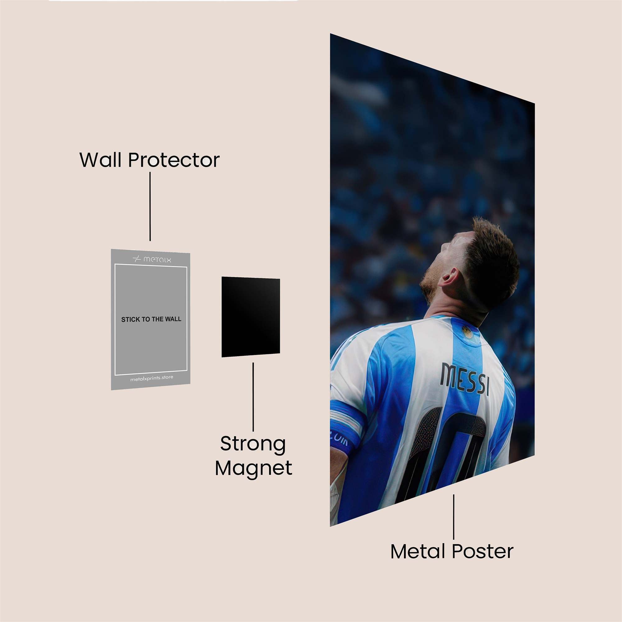 Messi Triumphant Safe Wall Magnetic / M