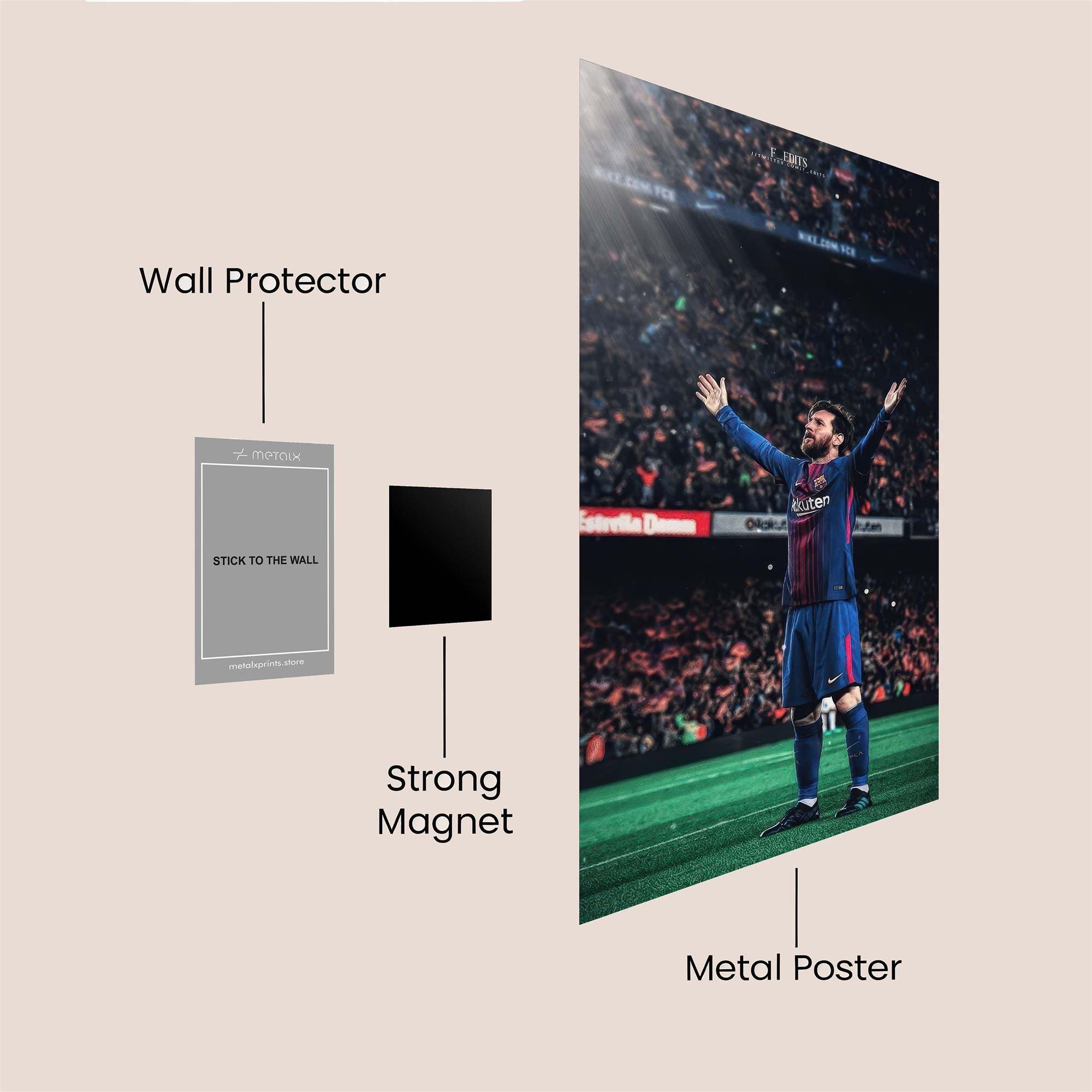 Messi Triumphant Safe Wall Magnetic / M