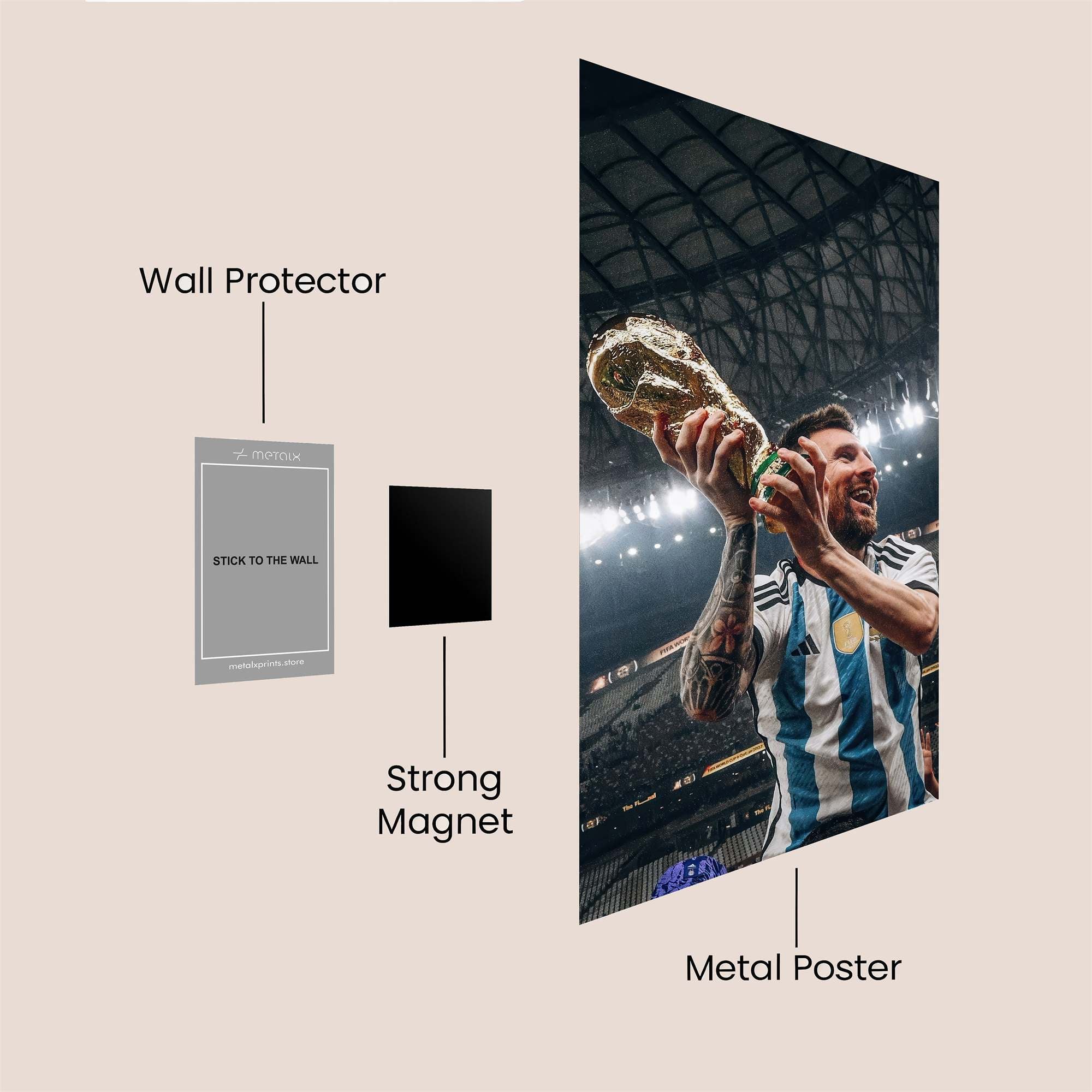 Messi Triumphant Safe Wall Magnetic / M