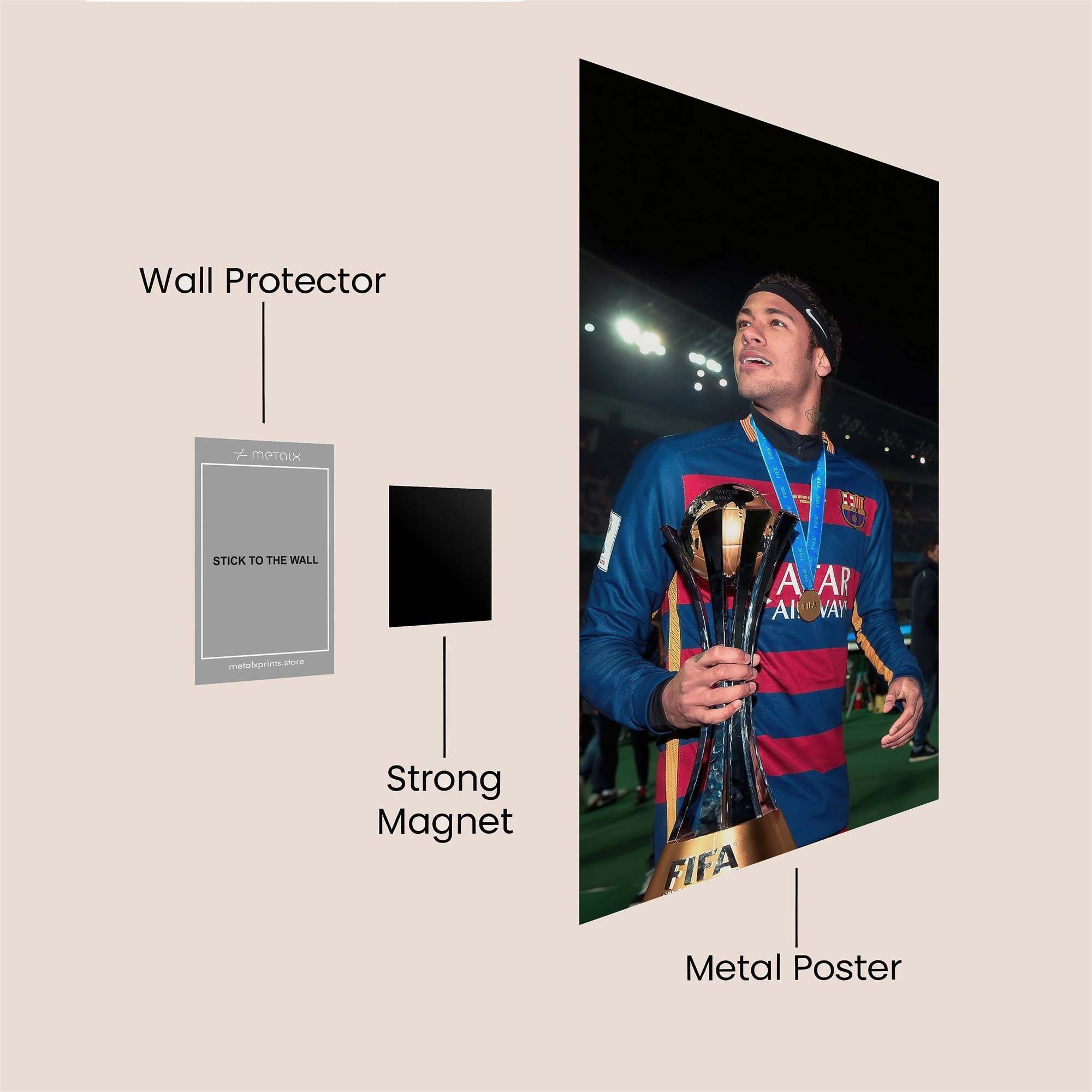 Neymar Triumph Safe Wall Magnetic / M