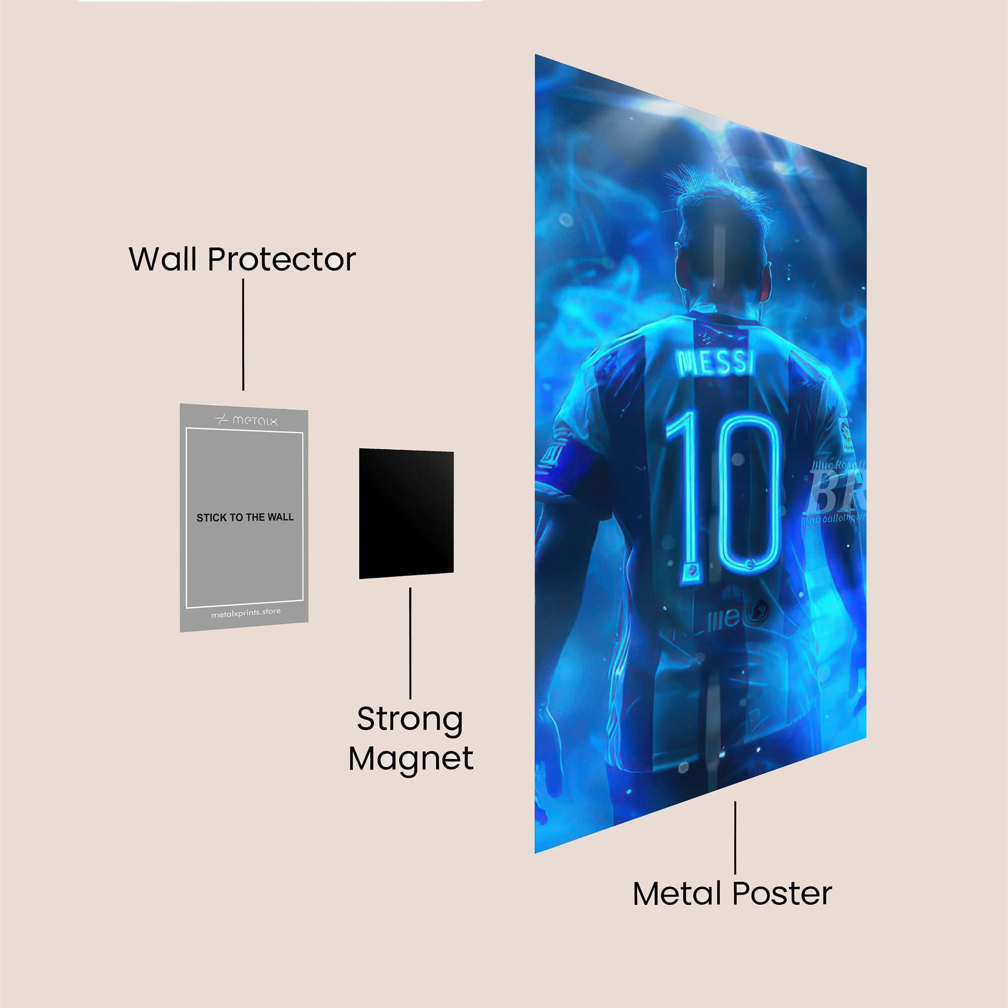 Messi Radiant Safe Wall Magnetic / M