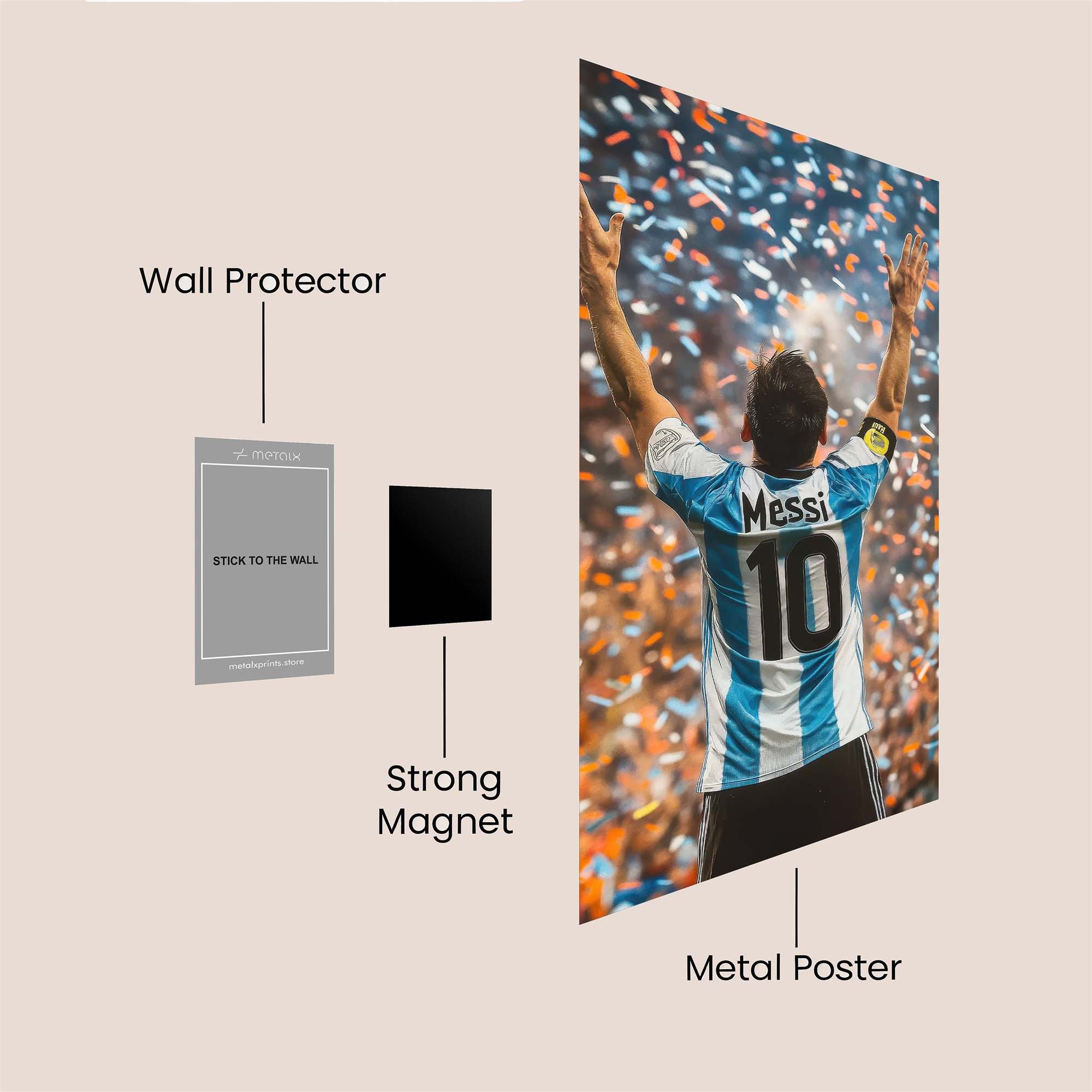 Messi Triumphant Safe Wall Magnetic / M