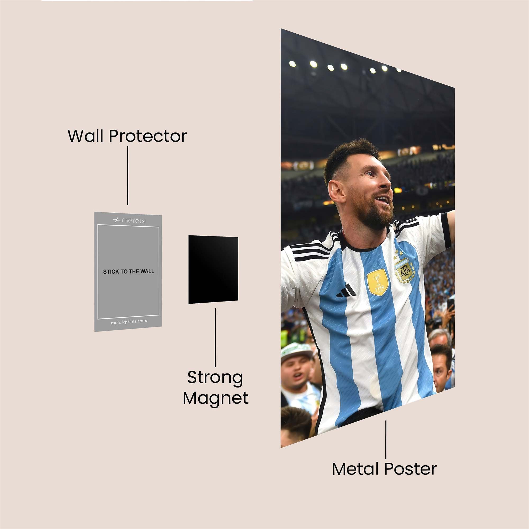Messi Triumphant Safe Wall Magnetic / M