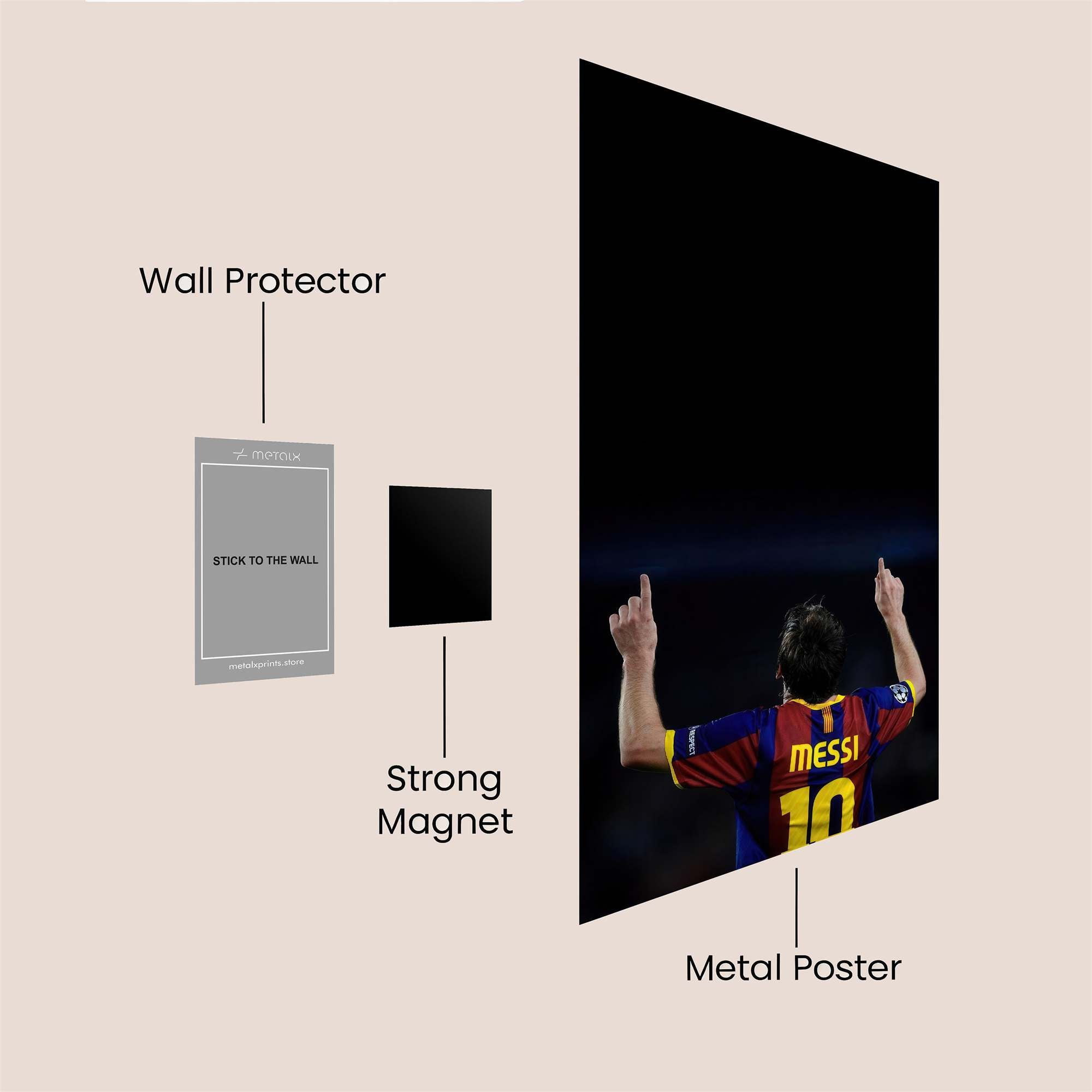 Messi Triumphant Safe Wall Magnetic / M