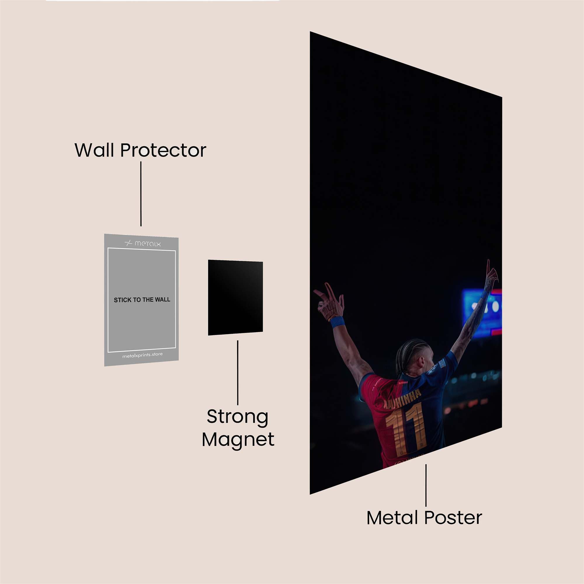 Neymar Ecstatic Safe Wall Magnetic / M