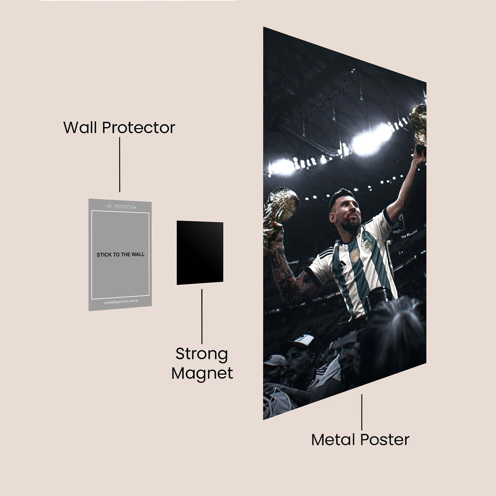 Messi Triumphant Safe Wall Magnetic / M