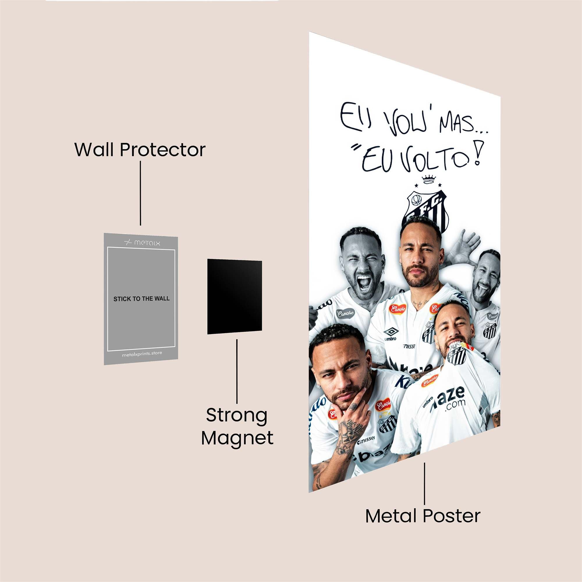 Neymar Returns Safe Wall Magnetic / M