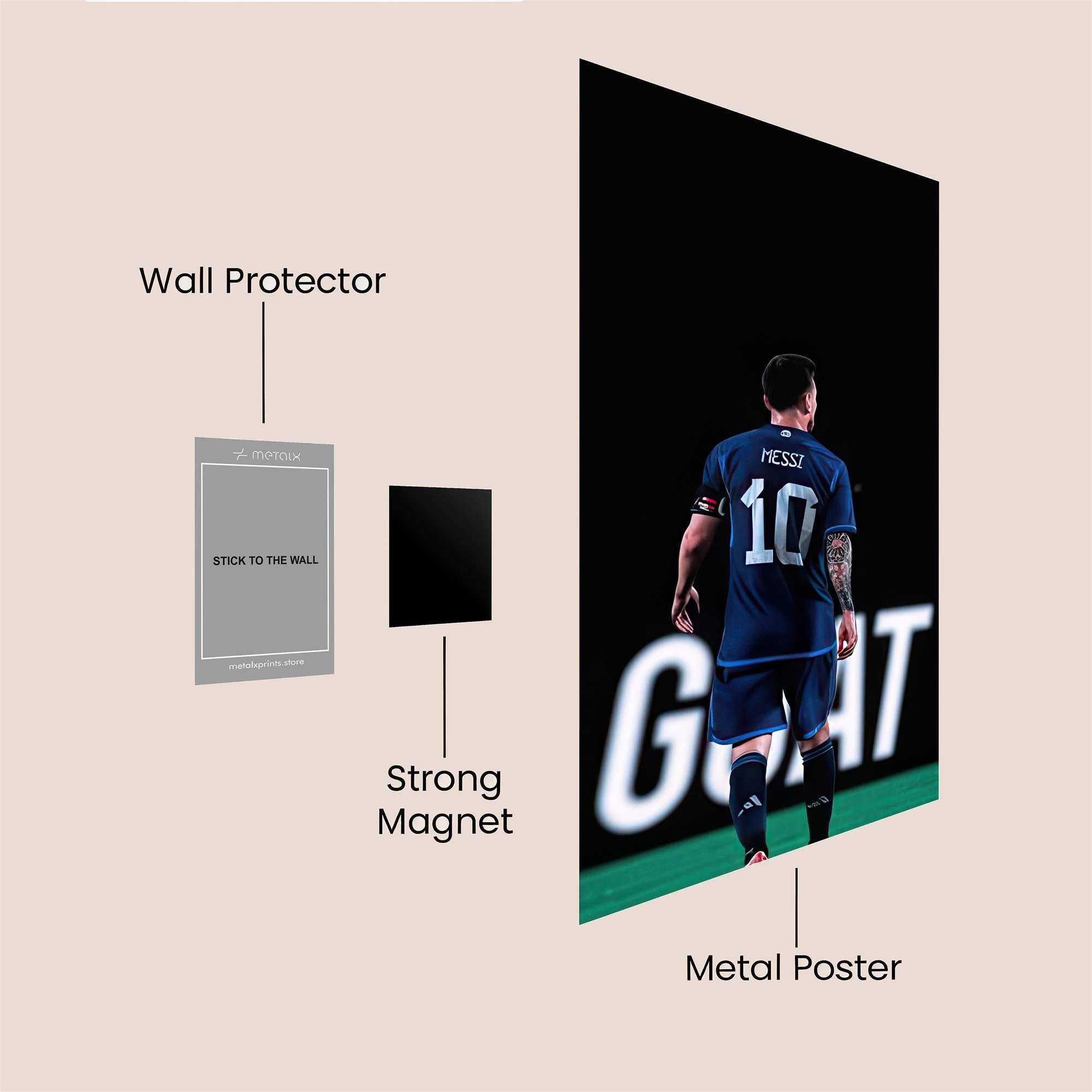 Messi Majestic Safe Wall Magnetic / M